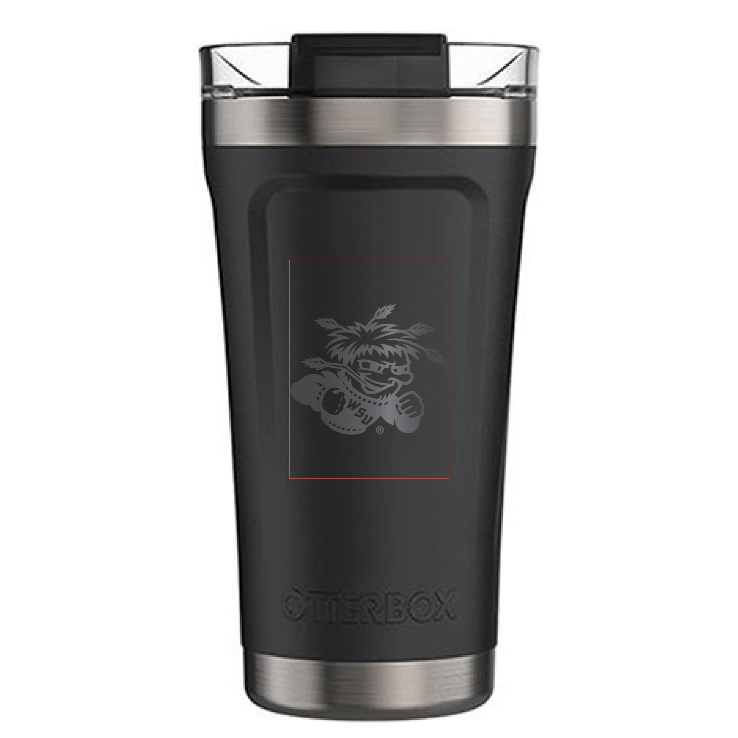 NCAA Licensed Fan Brander Black Powder Coated OtterBox Tumbler - Perfect for College Sports Games, Tailgating & Everyday Use