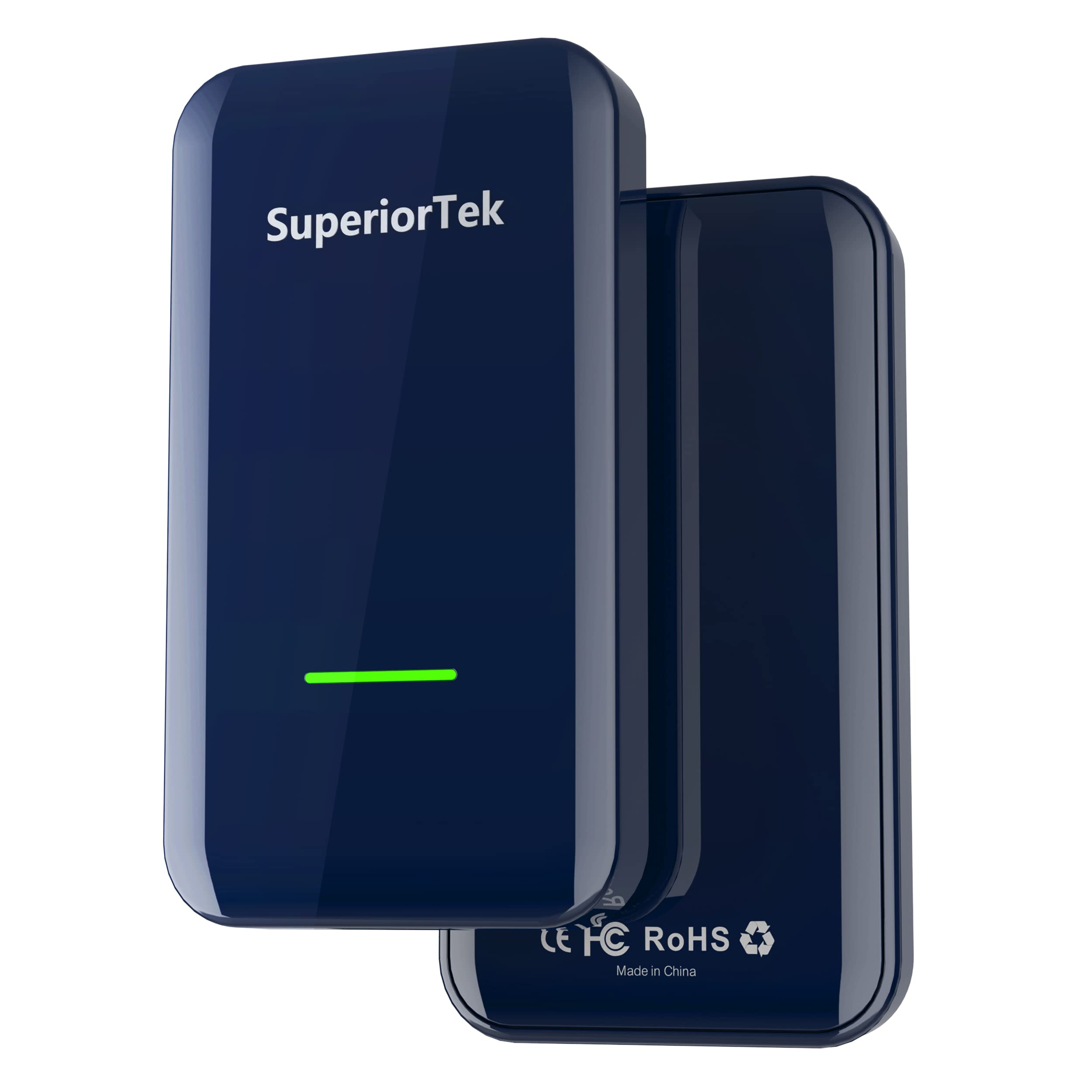 SuperiorTek 5.0 Wireless CarPlay Adapter - Convert Wired to Wireless CarPlay for All Factory Wired CarPlay Cars - Fast & Stable Connection - Easy Plug & Play - Perfect for Commuting, Road Trips & Hands-Free Driving