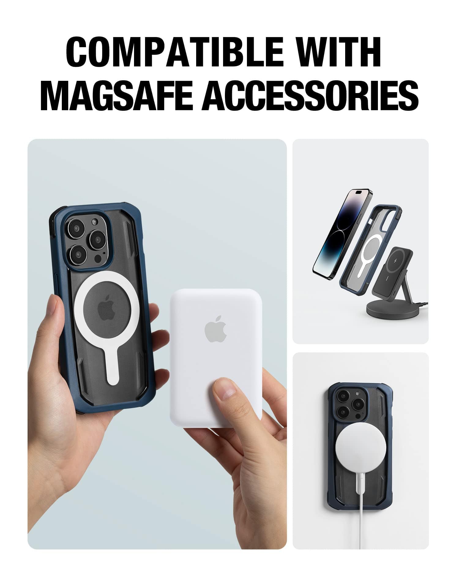 iPhone 14 Pro Case with MagSafe - Shockproof & Anti-Scratch Protective Cover | Compatible with Wireless Charging | Perfect for Travel, Work & Outdoor Activities