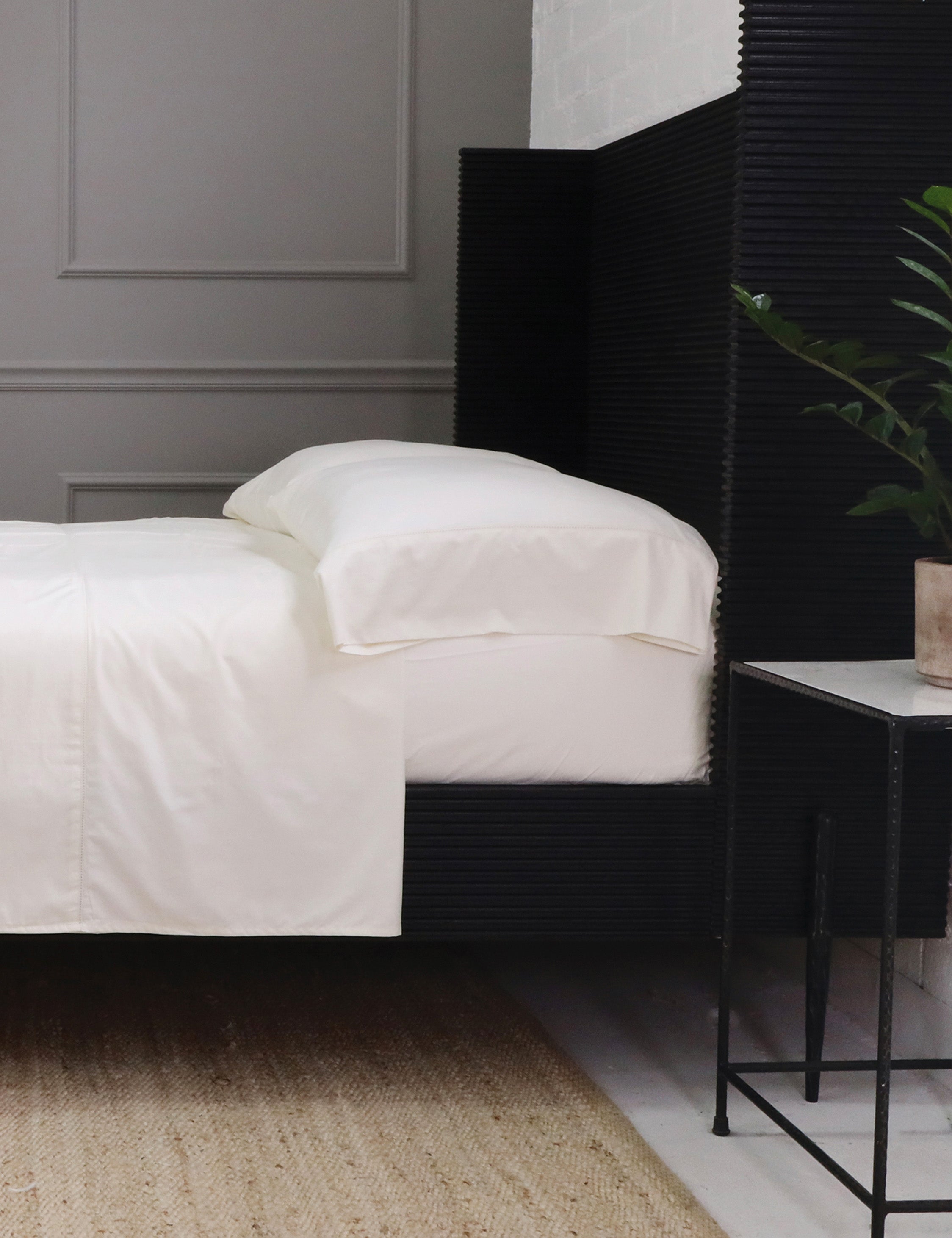 Pom Pom at Home Classico Hemstitch Cotton Sateen Sheet Set - Premium 100% Cotton Bed Sheets for Luxurious Comfort | Perfect for Master Bedroom, Guest Room & Hotel Use