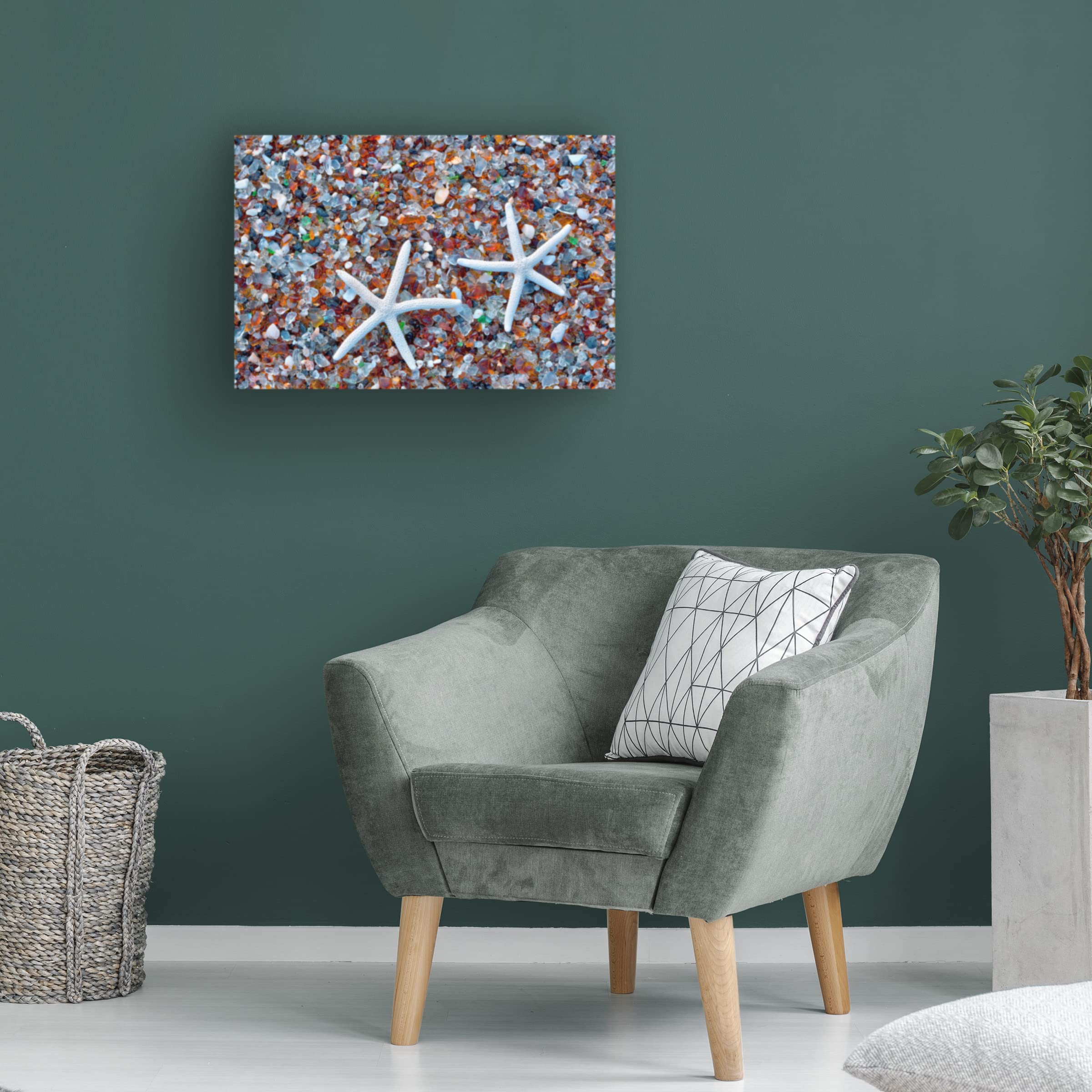 Dennis Frates Beach Treasures 1 Canvas Wall Art Print - Coastal Decor for Living Room, Bedroom & Office - Seascape Painting for Beach House & Vacation Home Decor