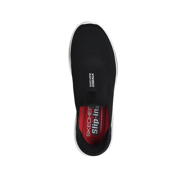 Skechers Women's GO WALK 7 Slip-On Walking Shoes - 216641/BKW - Comfortable Lightweight Sneakers for Walking, Travel & Everyday Wear