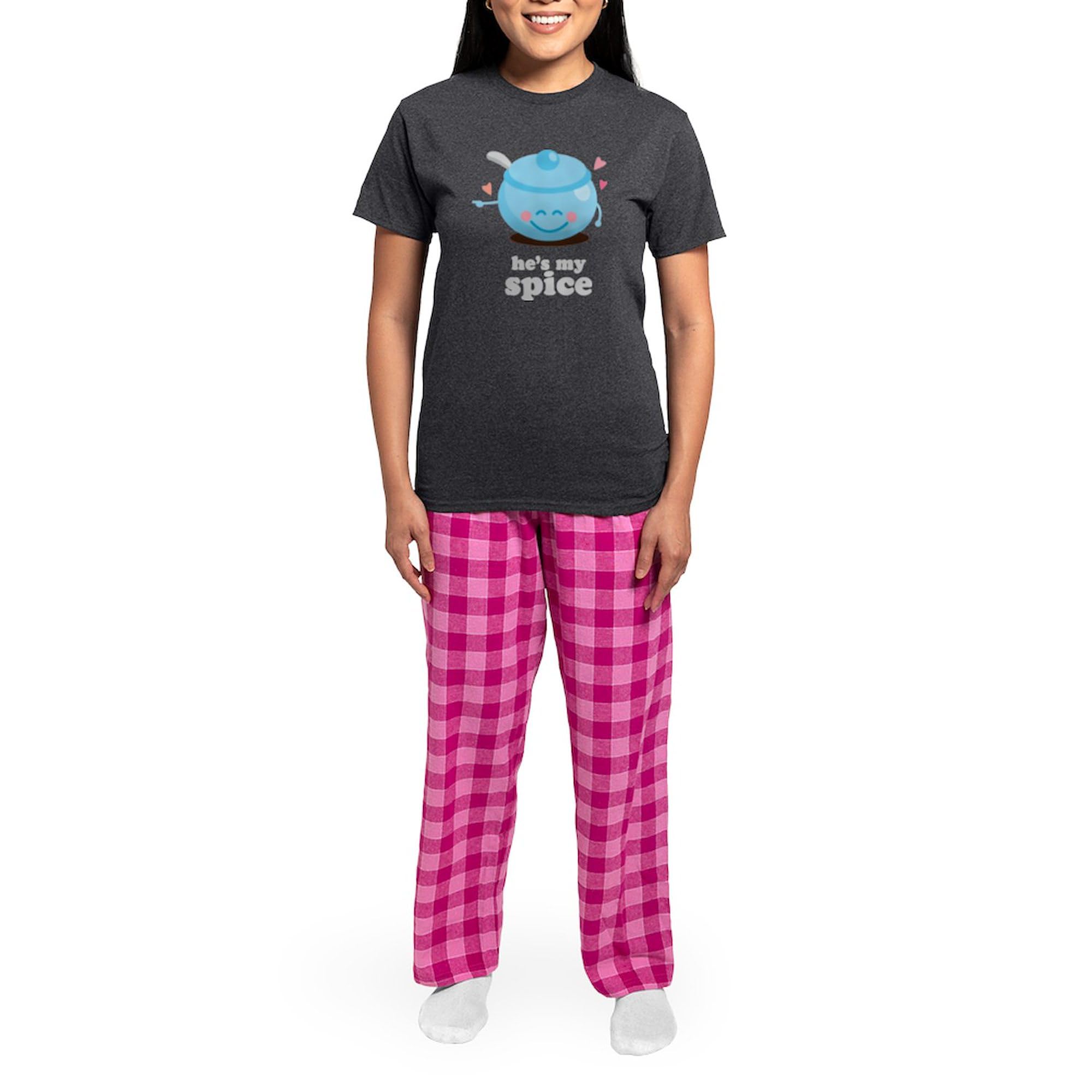 He's My Spice Women's Charcoal Pajama Set - Comfortable Sleepwear for Couples & Romantic Nights - Perfect Gift for Wife, Girlfriend or Anniversary