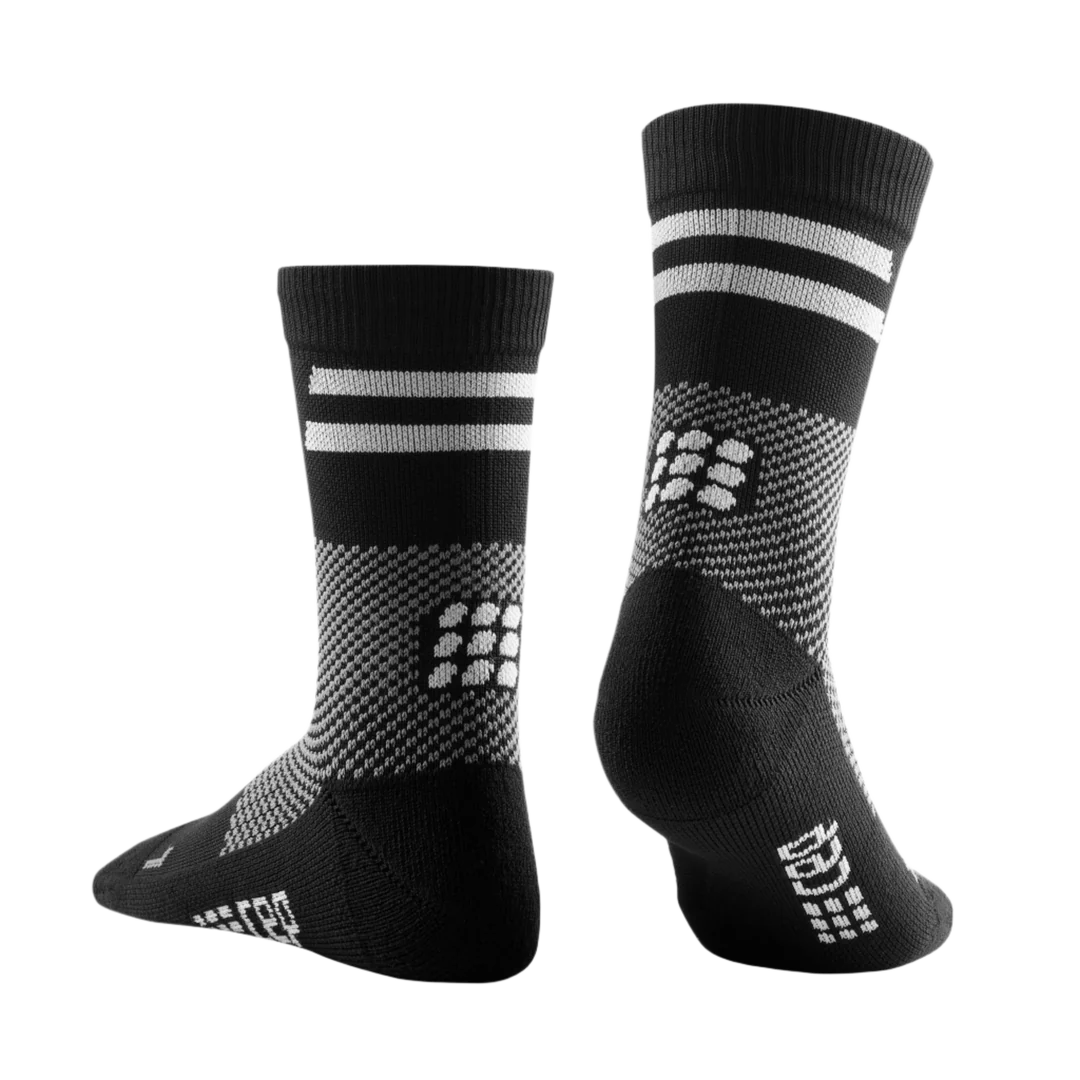 CEP Unisex Training Socks Mid Cut - Black | Performance Athletic Socks for Running, Gym & Sports | Moisture-Wicking & Arch Support