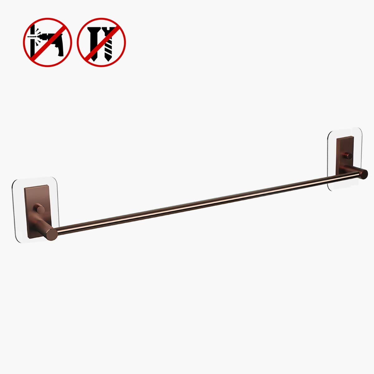 No Drill Stainless Steel Wall Mounted Towel Rack - 26.1