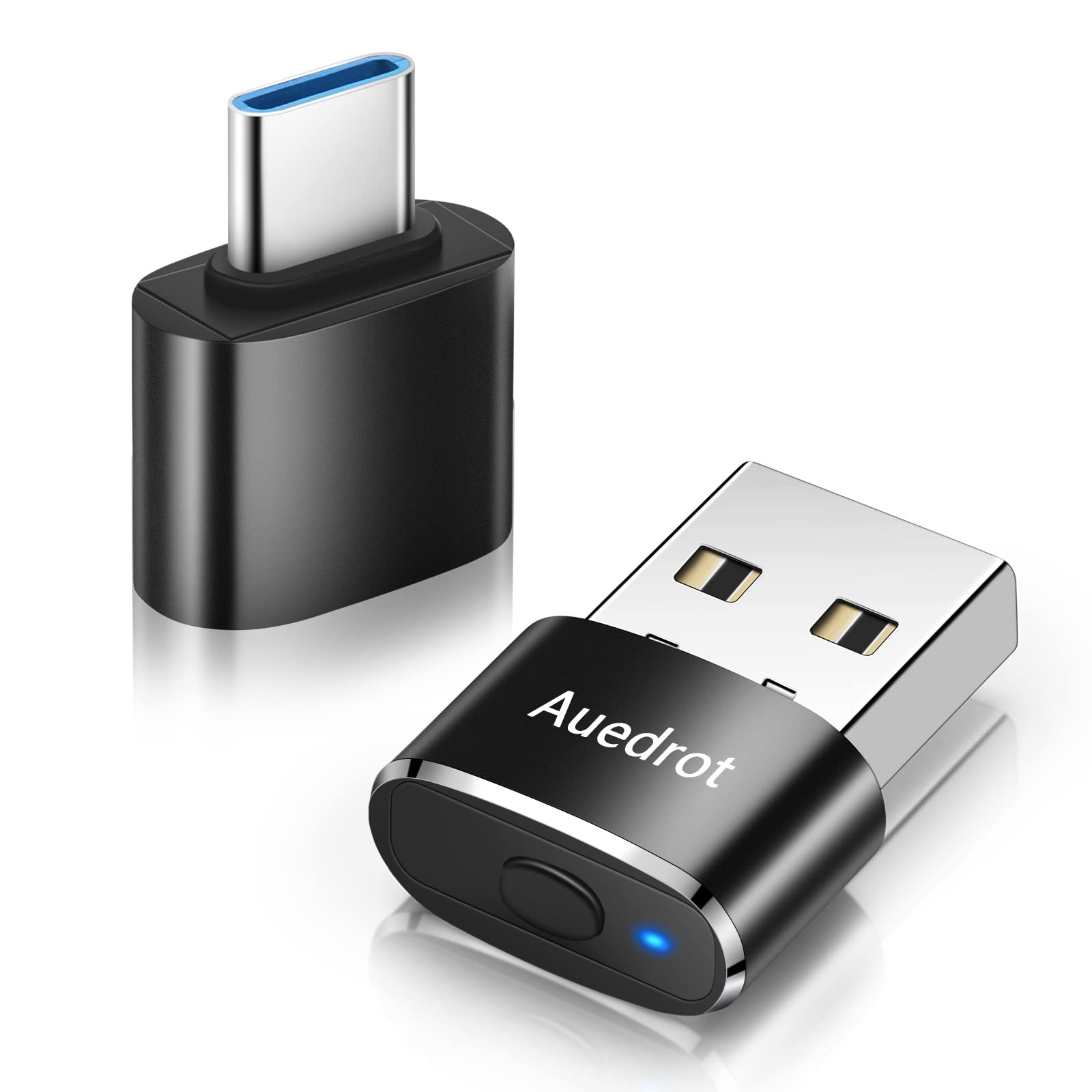 Undetectable USB Mouse Jiggler - Metal Mouse Mover with On/Off Switch, 2 Automatic Jiggle Modes for Computer/Laptop (No Drivers Needed, Plug & Play) - Prevents Sleep Mode - Includes USB-C Adapter - Black - Perfect for Remote Work, Online Meetings & System Updates