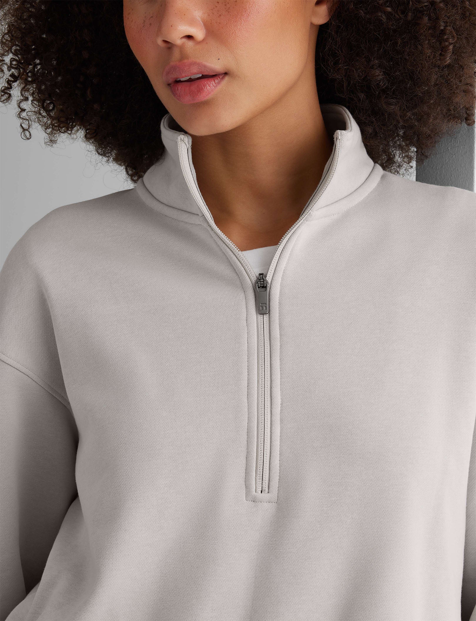 Women's French Terry Half Zip Pullover & Shorts Set - Cozy Lounge Wear for Home, Gym, and Casual Outings