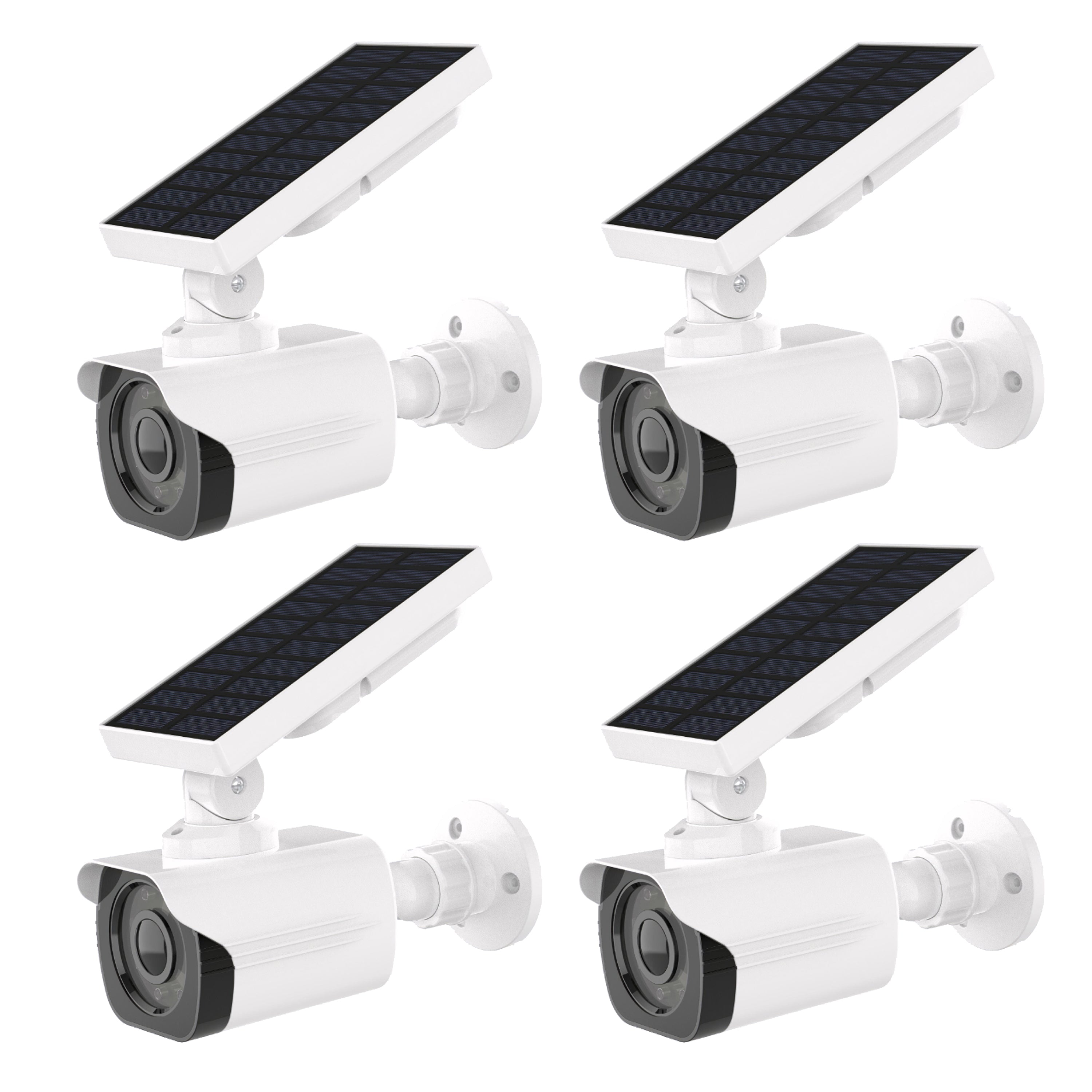 Solar Powered LED Motion Sensor Security Light with Dummy Camera - Outdoor Wall Lighting for Home, Garage, Porch & Garden Security Protection