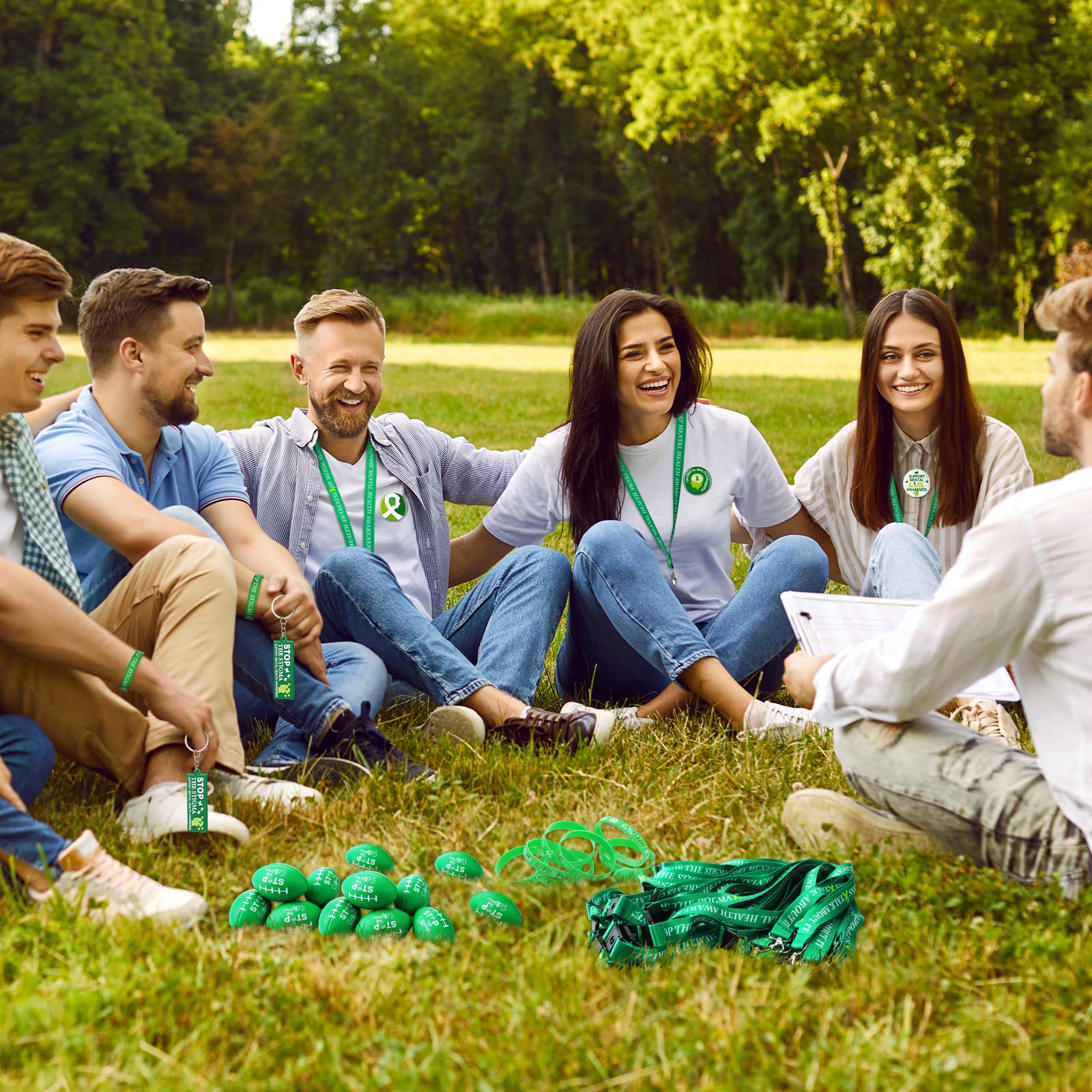 Mental Health Awareness Kit - 2350 Pcs with Stickers, Keychains & Stress Balls for Office & School Support