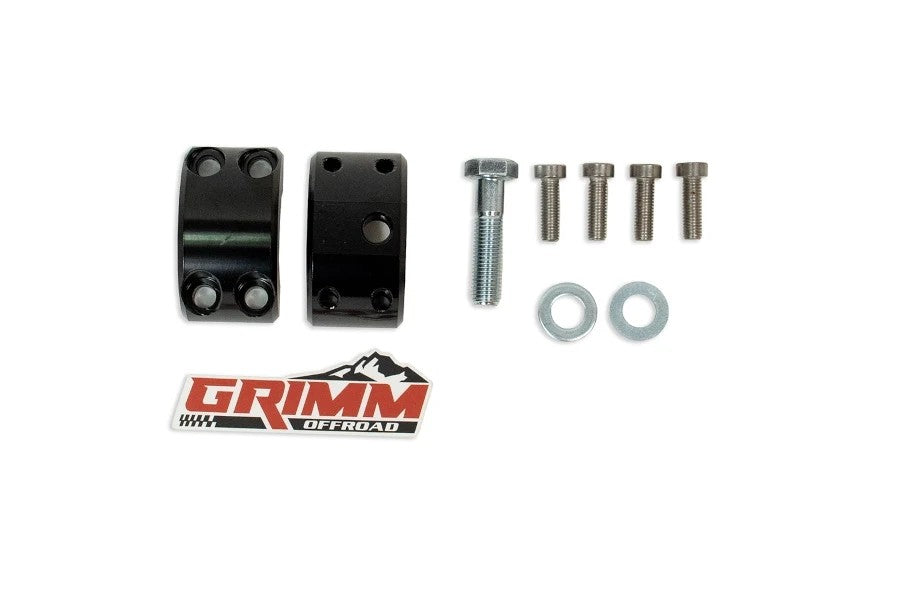 Grimm Offroad 1.5 Inch Heavy Duty Tie Rod Clamp Kit - Durable Steering Stabilizer for Jeep Wrangler & Off-Road Vehicles - Perfect for Rock Crawling & Trail Adventures