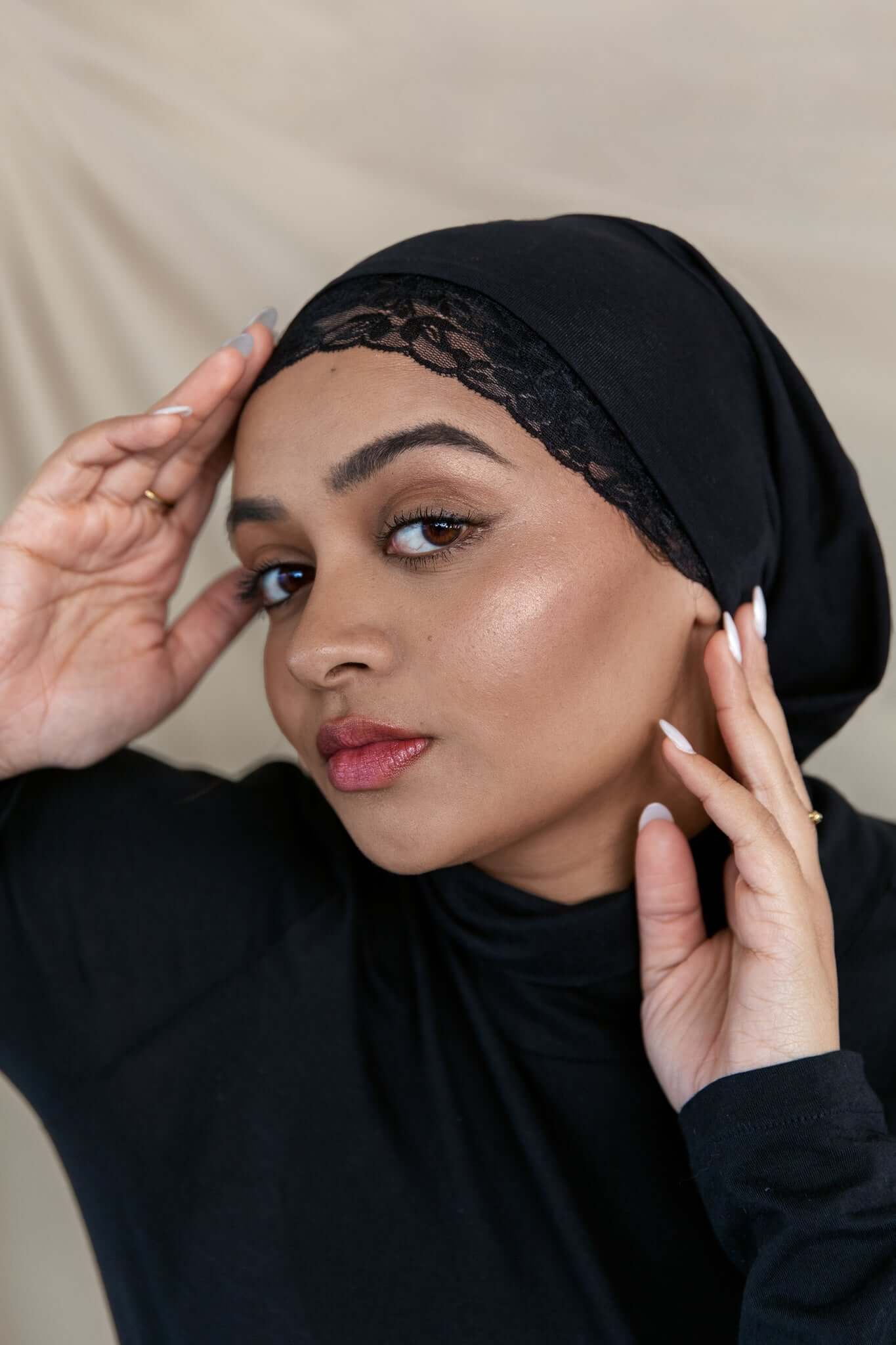 Lace Undercap for Women - Elegant & Comfortable Headwear for Hijab, Church, or Everyday Use