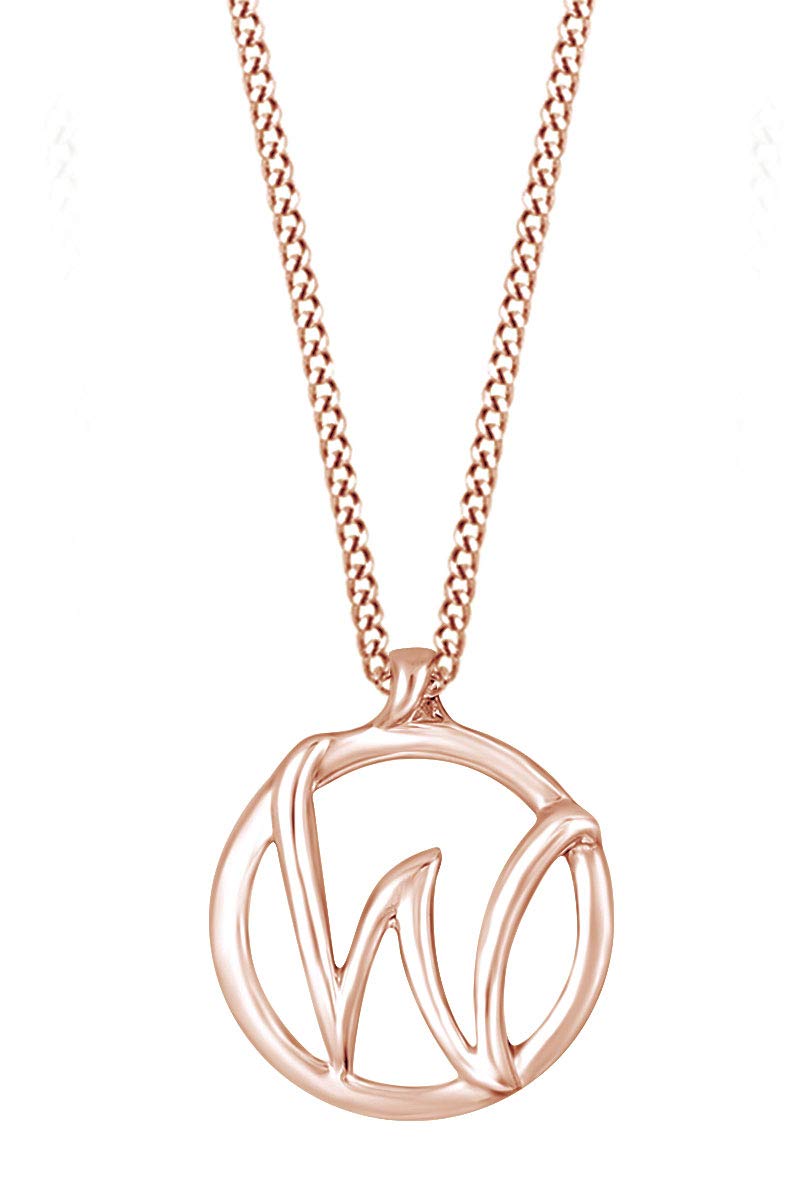 AFFY Initial Letter Pendant Necklace - 14k Gold Plated Sterling Silver Personalized Jewelry for Women, Gift for Her, Birthday, Anniversary, Valentine's Day