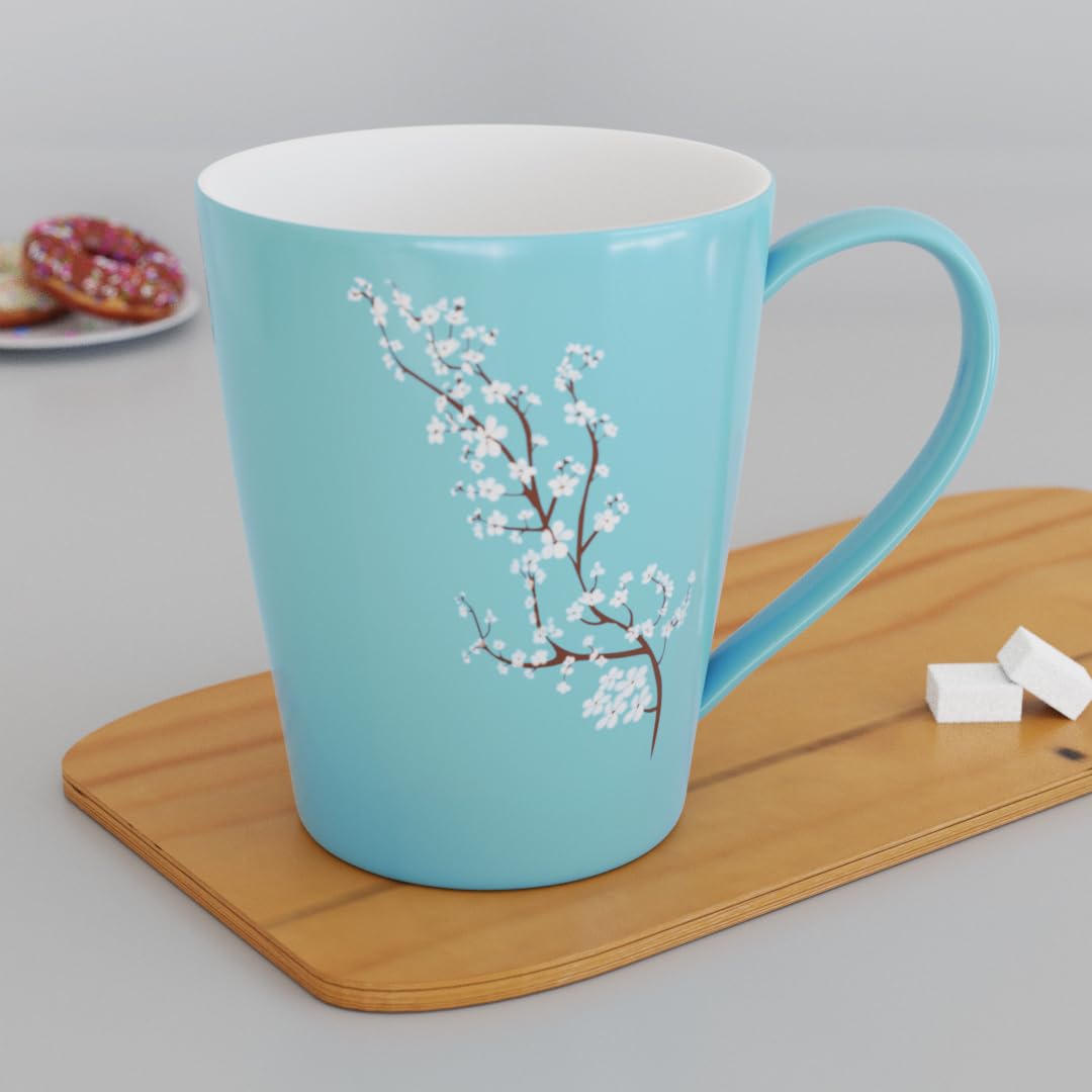 Blossom Blue Ceramic Coffee Mug Set - 11oz (330ml) Microwave & Dishwasher Safe Tea Cup - Best Gift for Friends, Office, or Home Use - Perfect for Coffee, Tea, and Hot Beverages