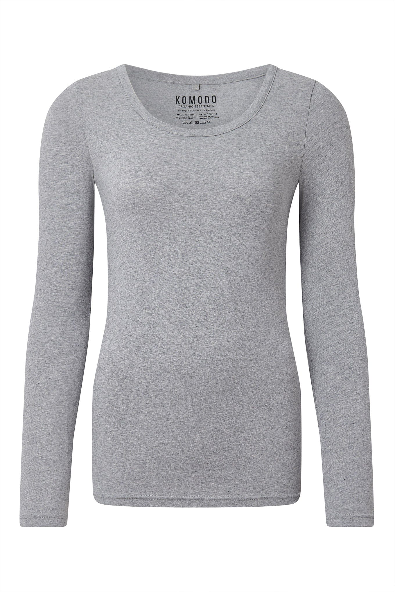 Darcey Women's Organic Cotton T-Shirt | Soft Breathable Grey Tee | Casual Wear, Yoga, Lounge & Everyday Outfits