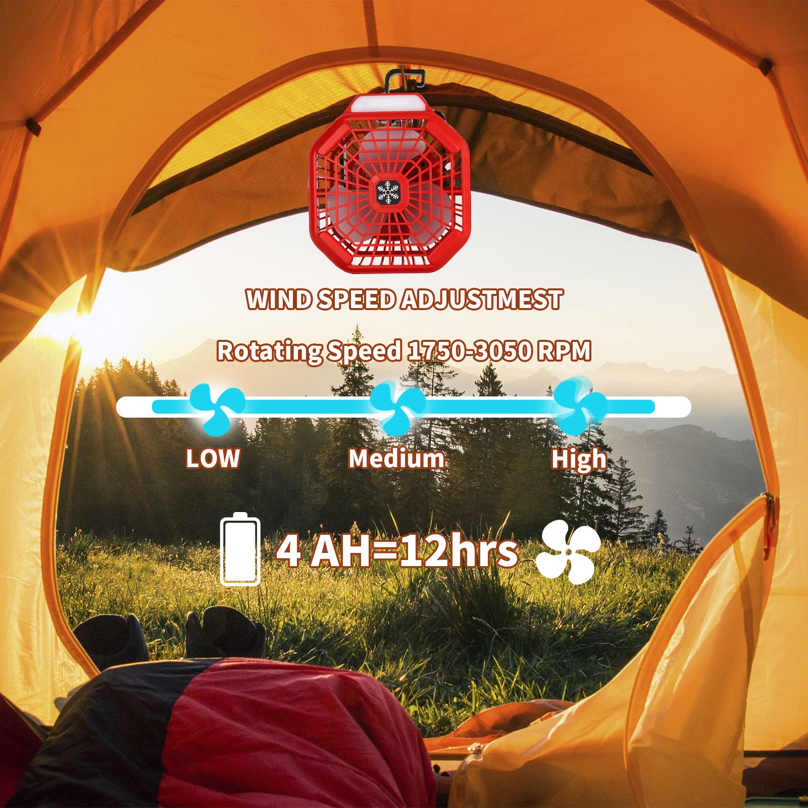Milwaukee M18 Battery Portable Fan with Remote - 3 Speed Camping Fan with Dimmable LED Light, Energy Efficient for Outdoor, Job Site & Home Use (Tool Only)