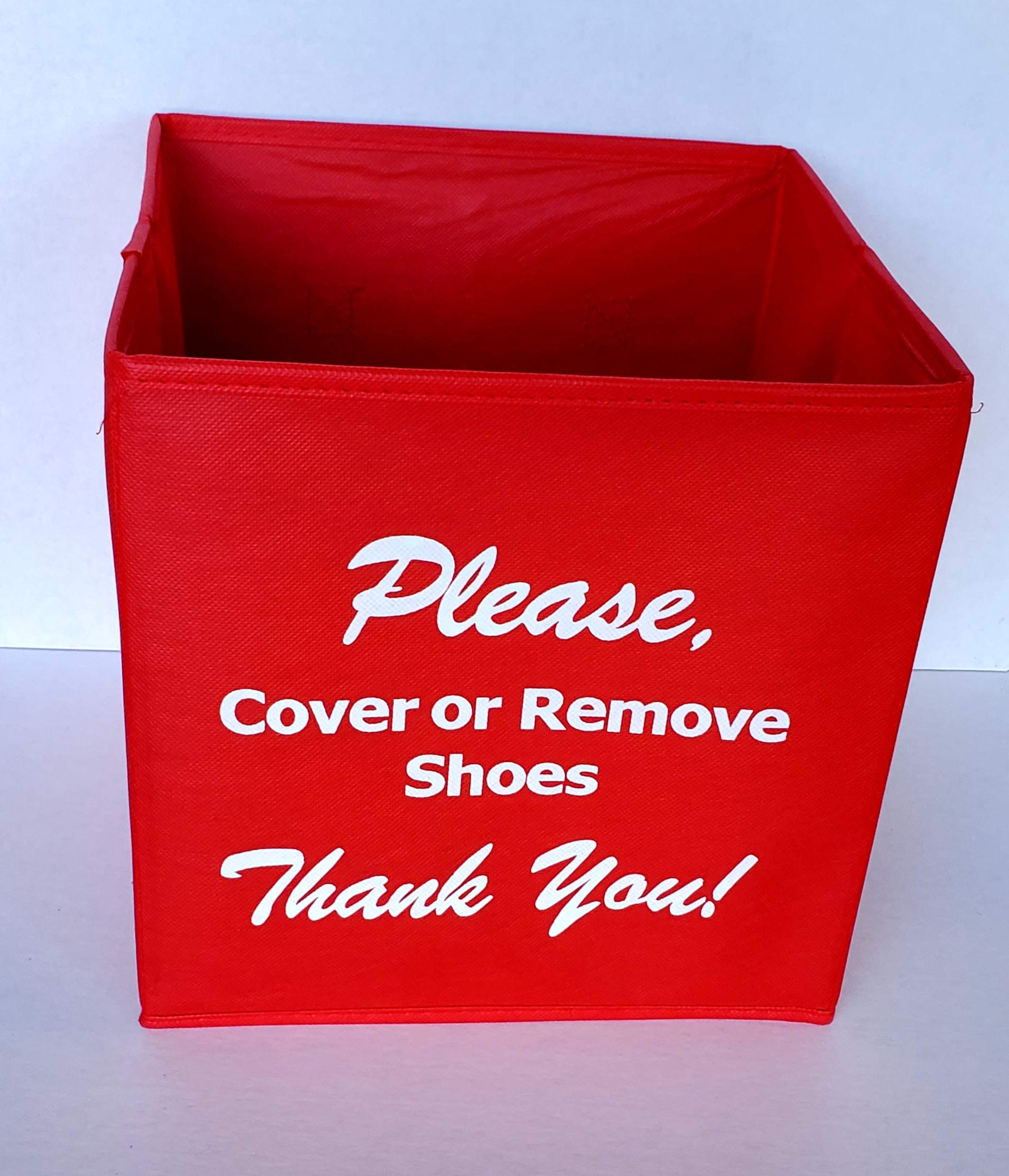 Alexi Ricci Red Bootie Box - Collapsible Shoe Cover Storage Organizer for Disposable & Reusable Shoe Covers | Perfect for Medical Offices, Hospitals, Clean Rooms & Home Use