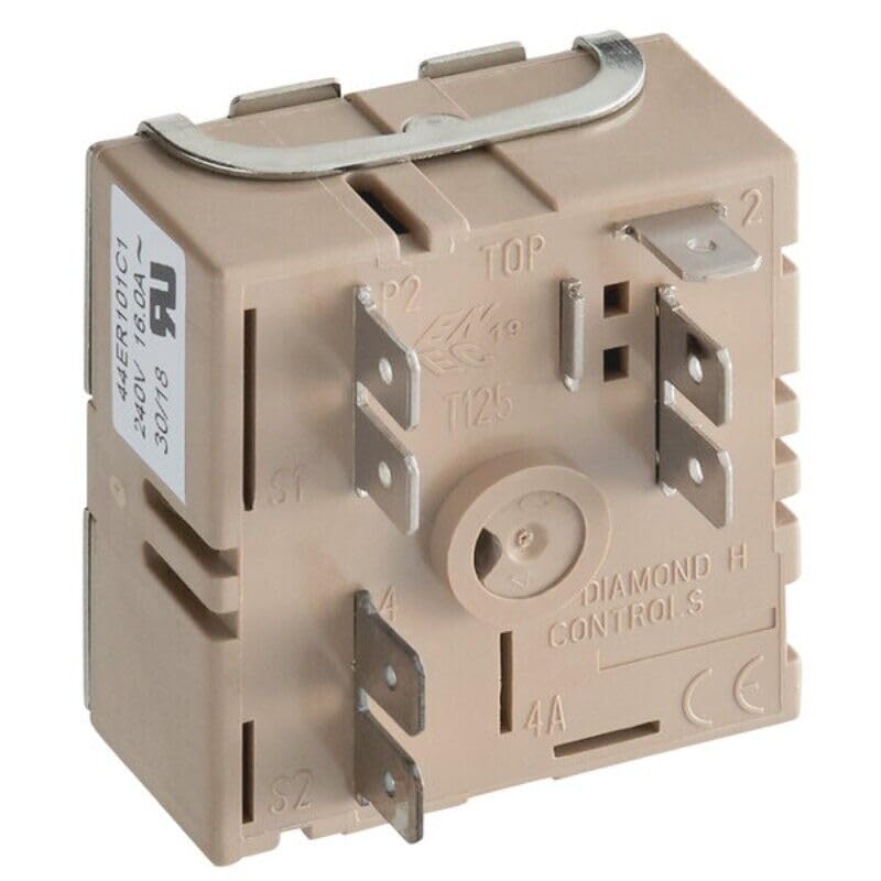 Avantco 44ER101C1 Replacement Infinite Control Switch - 240V, 16.0A Push Button Manual Switch (Beige) | Commercial Kitchen Equipment Repair Part for Ovens, Grills & Food Warmers