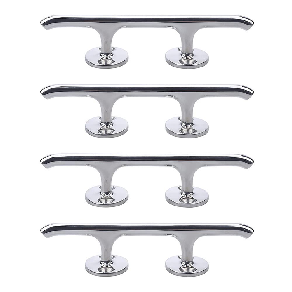 Stainless Steel Boat Cleats 4 Inch - Marine Dock Cleats for Kayaks & Decks