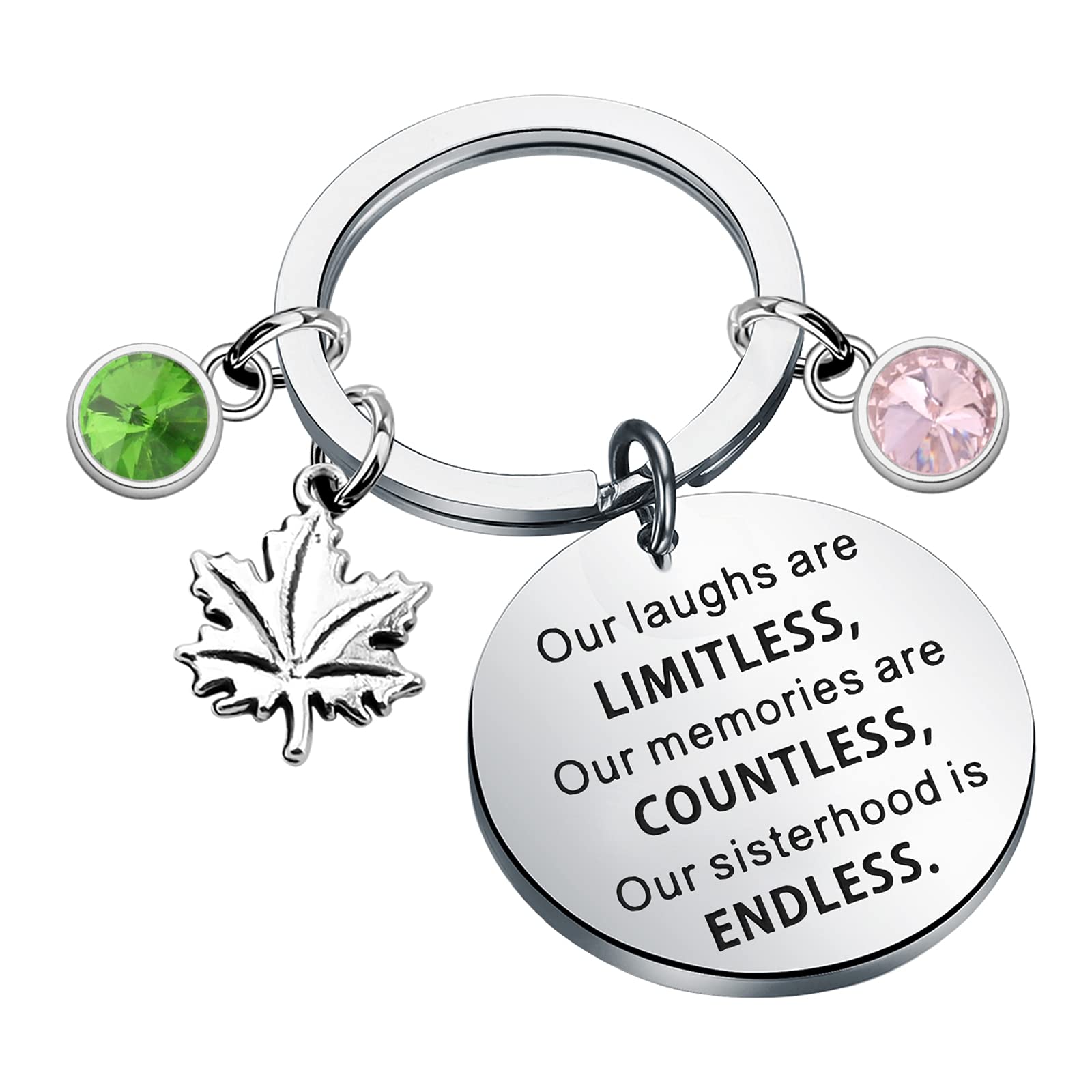 Sorority Sisterhood Gifts - Endless Friendship Keychain for Women, Graduation Keepsake & Greek Life Accessories - Perfect for Graduation Gifts, Sisterhood Events & College Memories