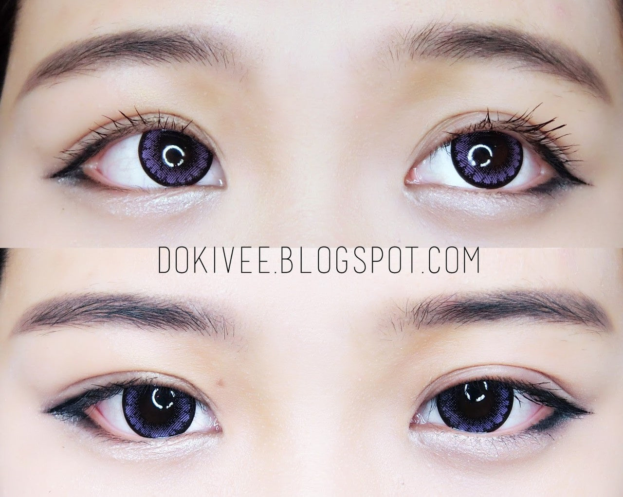 Ellen Panda PM Violet Colored Prescription Contact Lenses (2 Pack) - 6 Month Supply - Perfect for Halloween, Cosplay & Costume Parties