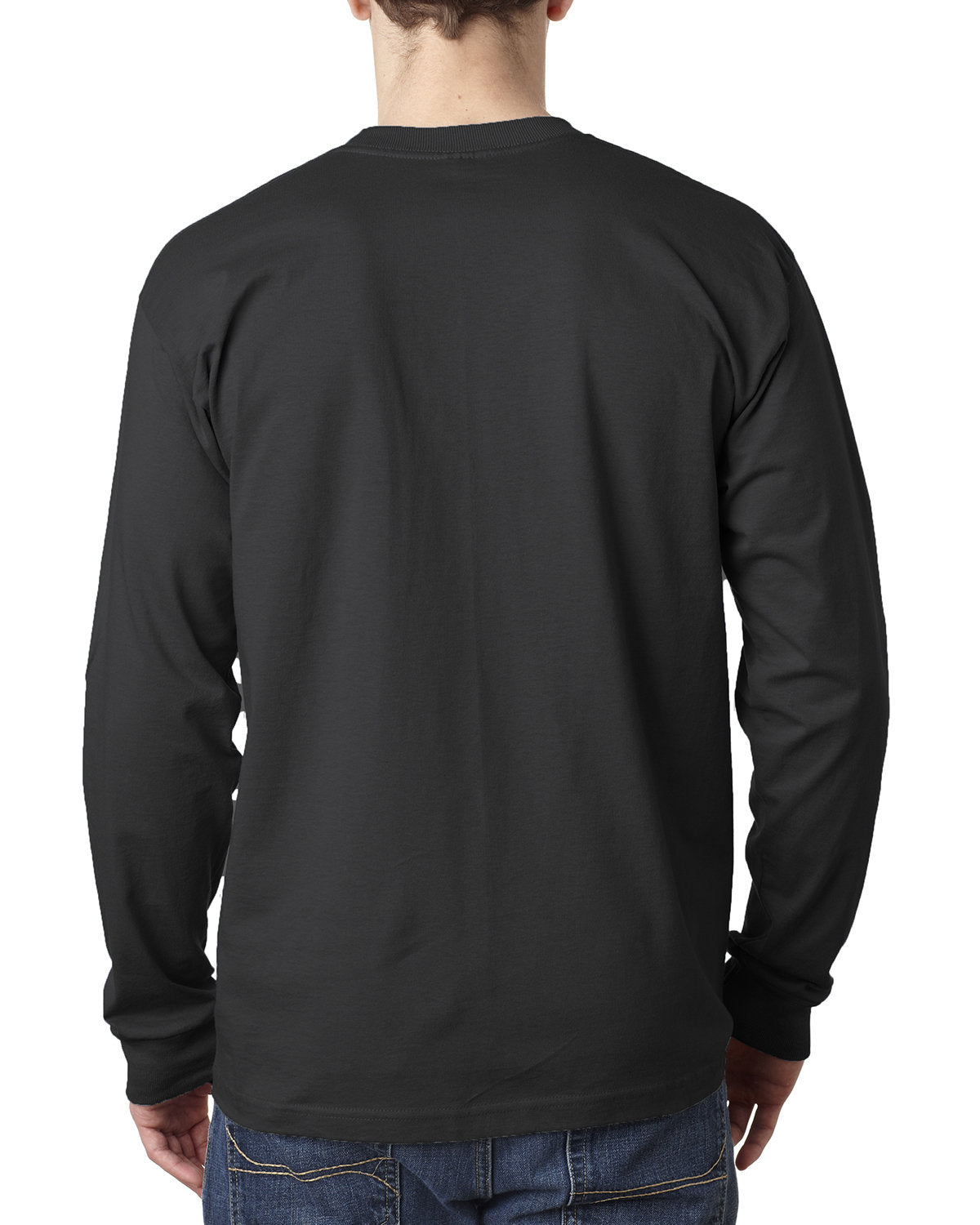 Bayside BA8100 6.1 oz 100% Cotton Long Sleeve Pocket T-Shirt for Men - Comfortable Casual Work Shirt with Chest Pocket - Perfect for Office, Outdoor Activities and Everyday Wear