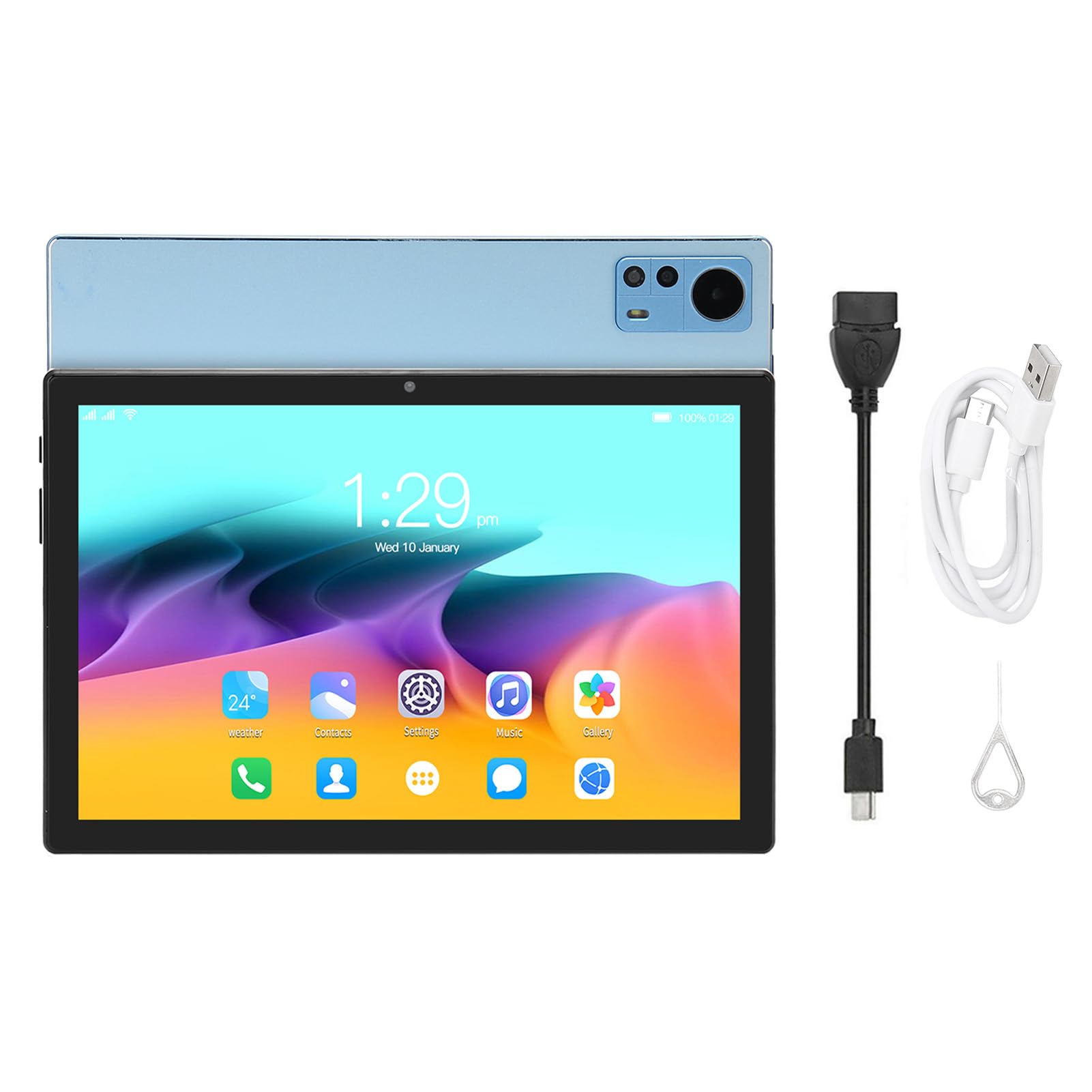 10.1 Inch HD Tablet with 5G WiFi - Dual SIM Dual Standby Android 11 Tablet PC - Perfect for Online Learning, Work & Entertainment (Blue)