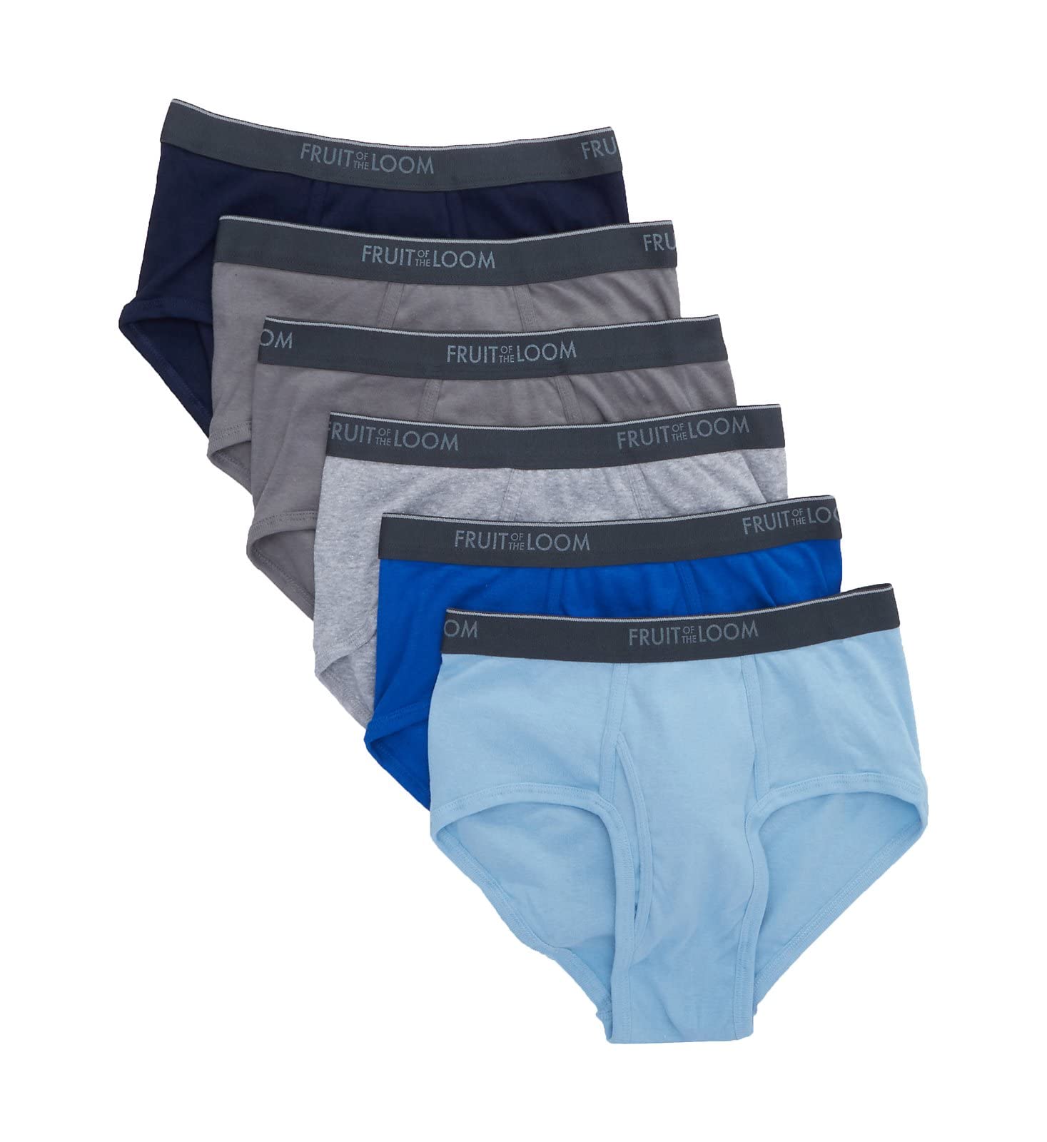 Fruit of the Loom Men's Cotton Brief Underwear 6-Pack - Soft Comfortable Boxer Briefs for Everyday Wear, Workout & Lounge