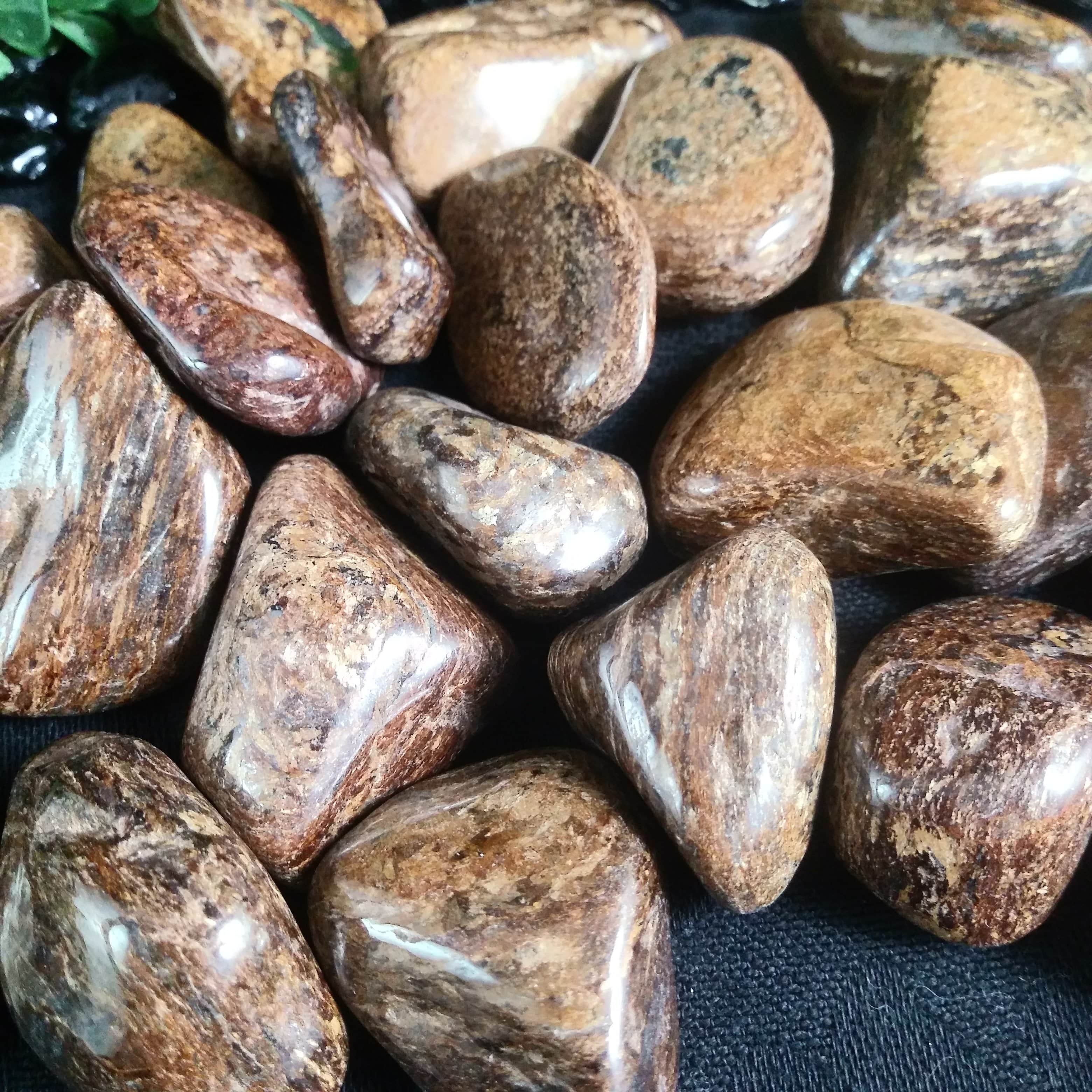 Natural Bronzite Tumbled Stones - Healing Crystals for Meditation, Stress Relief & Positive Energy | Perfect for Home Decor, Jewelry Making & Spiritual Practices