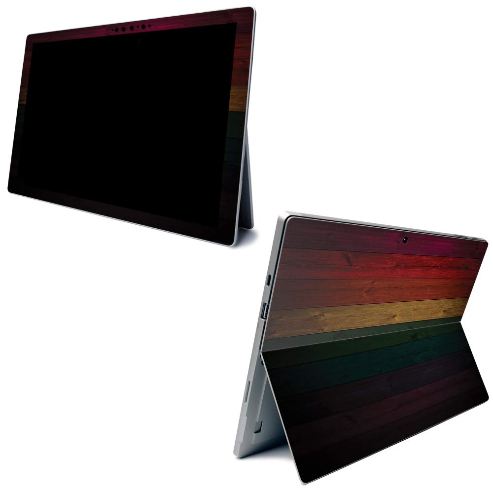 Premium Carbon Fiber Skin for Microsoft Surface Pro 7 - Wood Grain Texture | Durable & Scratch-Resistant Protection | Easy Application & Removal | Made in USA | Perfect for Office, Travel & Home Use