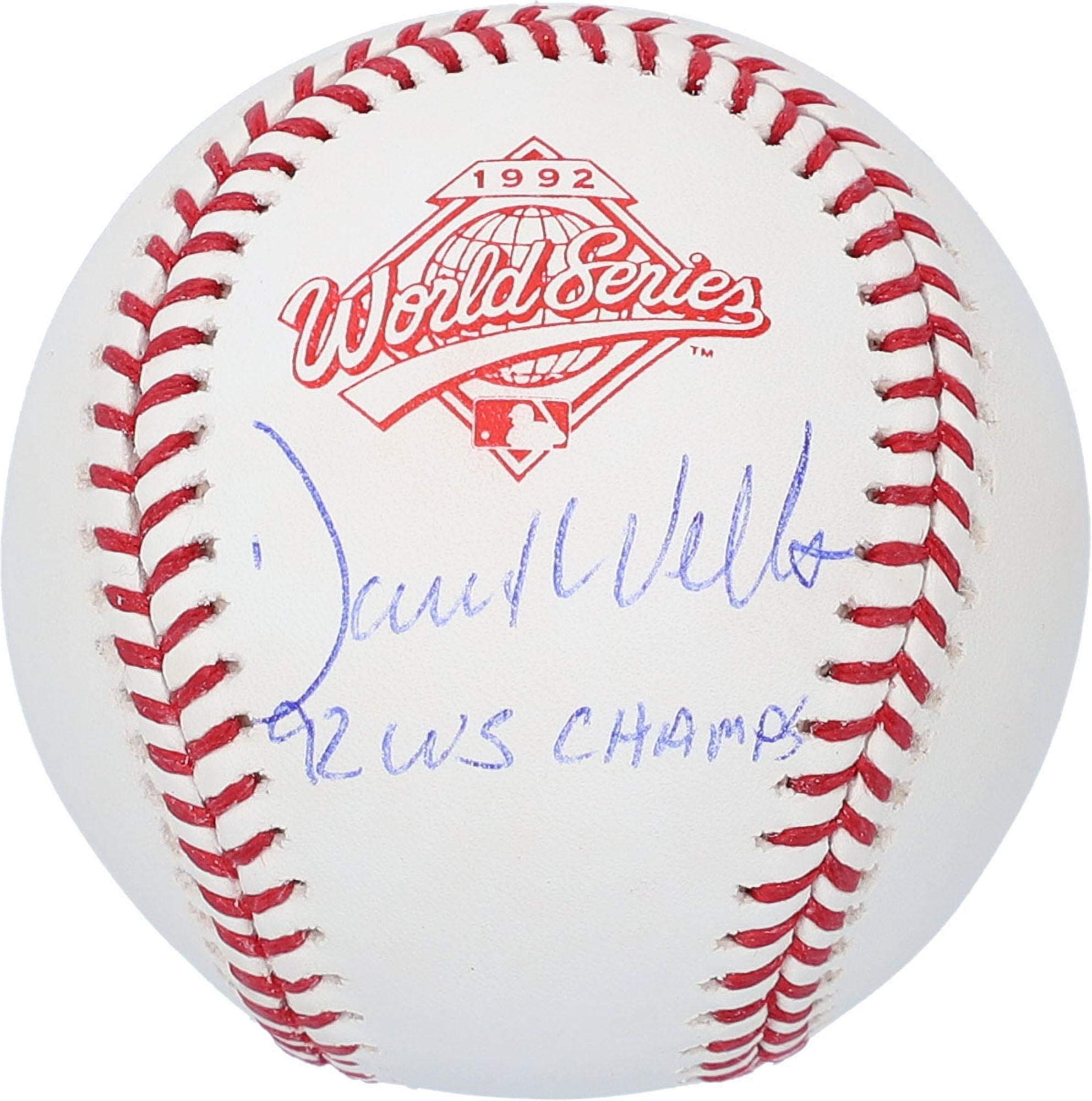 David Wells Toronto Blue Jays Autographed 1992 World Series Championship Baseball with 