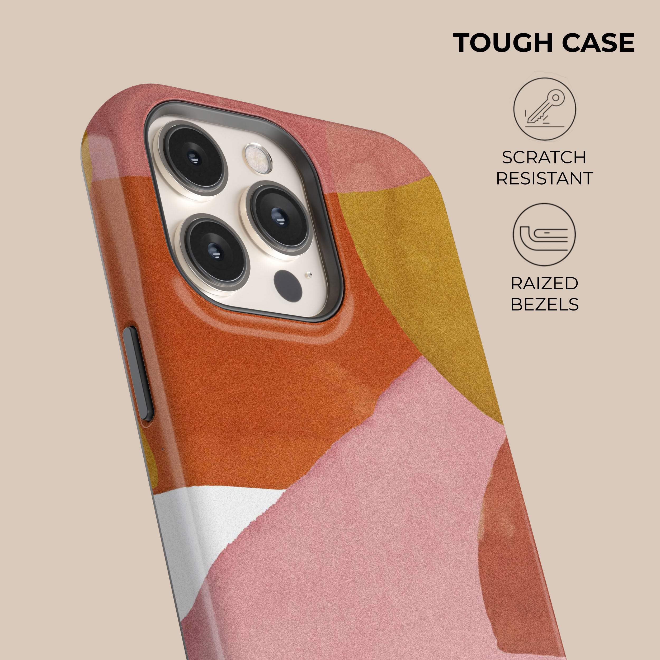 Elegant Pure Pink Watercolor Phone Case - Soft Cute Design for iPhone & Samsung - Perfect for Everyday Use, Travel & Gift Giving
