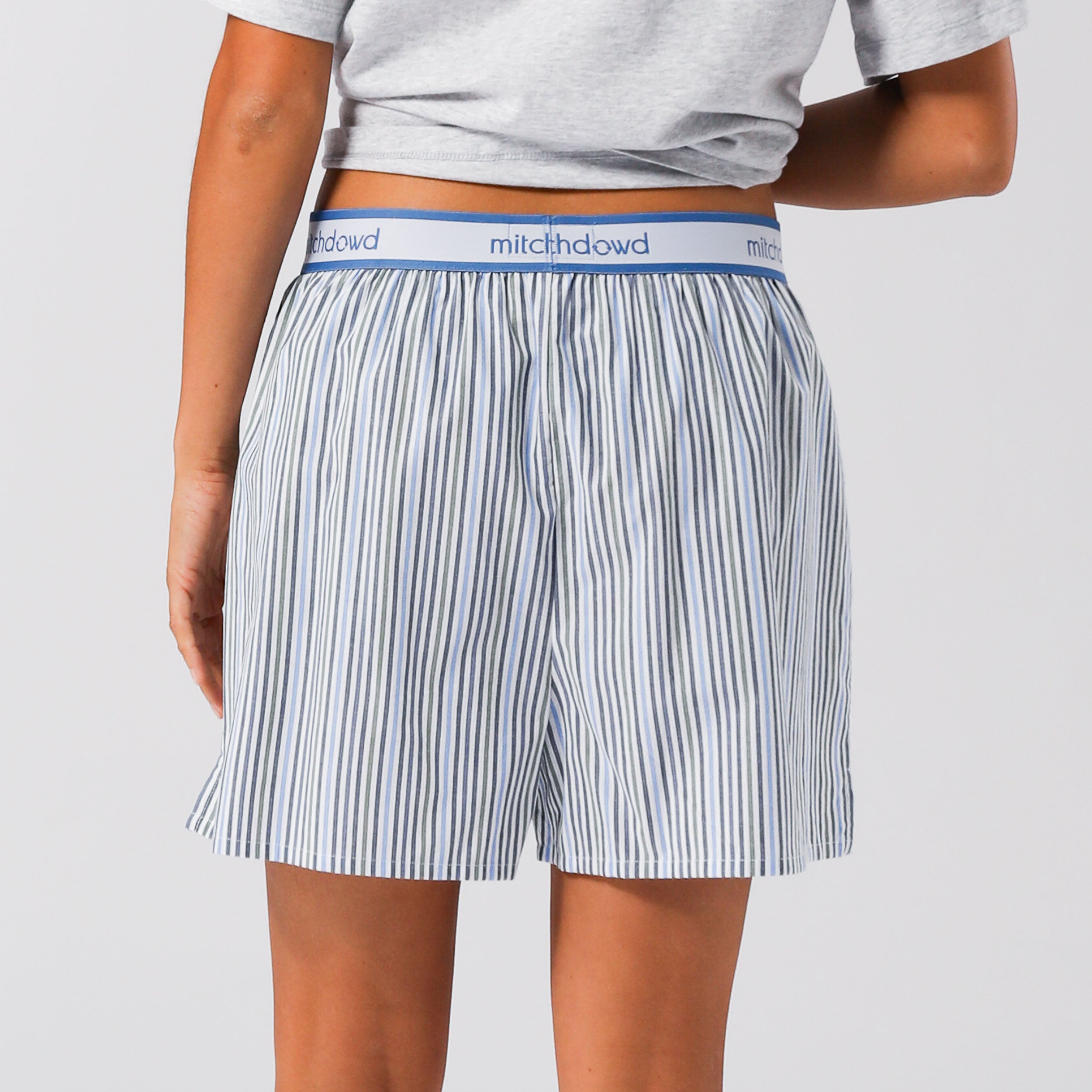 Women's Striped Sleep Boxer Shorts - Soft & Breathable Cotton Pajama Shorts for Women - Perfect for Lounge, Sleep & Relaxation at Home