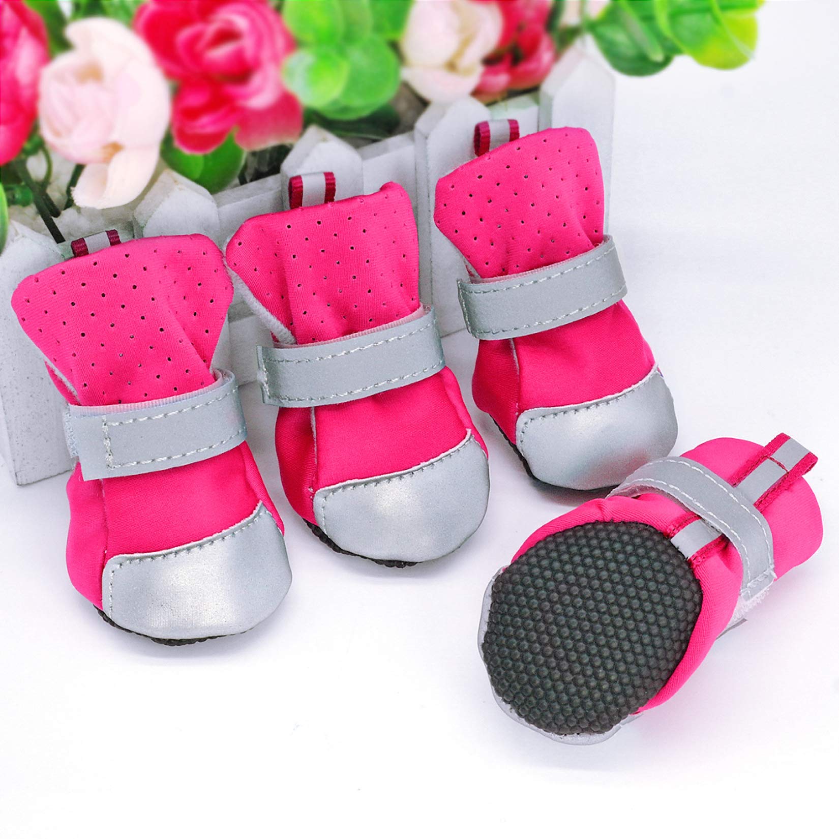 Waterproof Dog Boots for Winter - Anti-Slip Reflective Pet Shoes with Warm Socks for Small Dogs & Puppies - Ideal for Rain, Snow & Outdoor Adventures