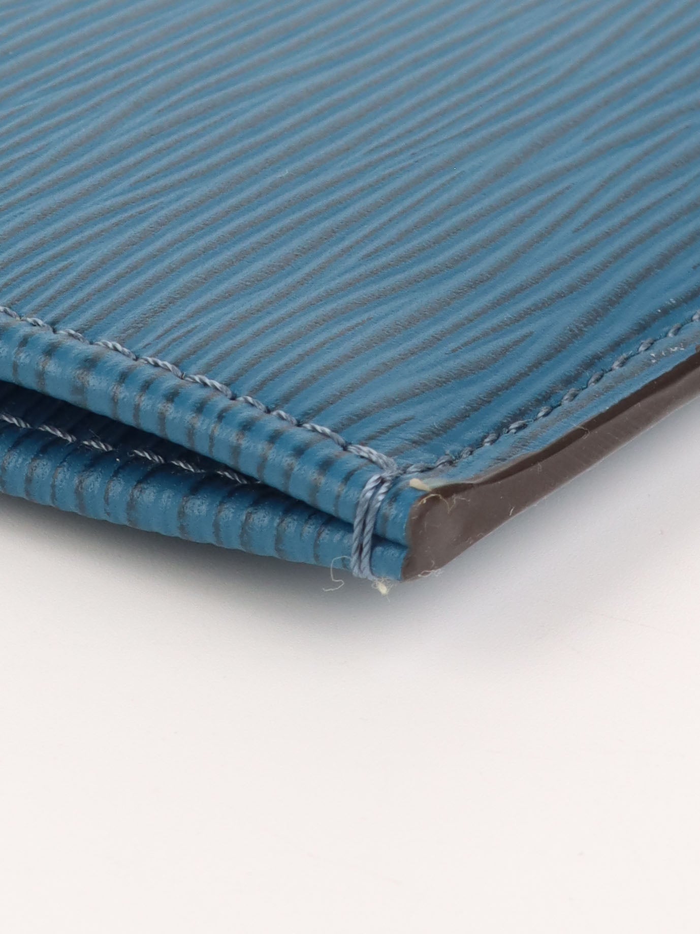 Authentic Louis Vuitton Blue Epi Leather Pouch - Luxury Small Wallet for Women & Men - Perfect for Travel, Cards & Cash Organization