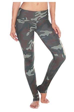 Women's Urban Camo Long Leggings - High Waisted Yoga Pants with Pockets, Stretchy Workout Tights for Running, Gym & Casual Wear