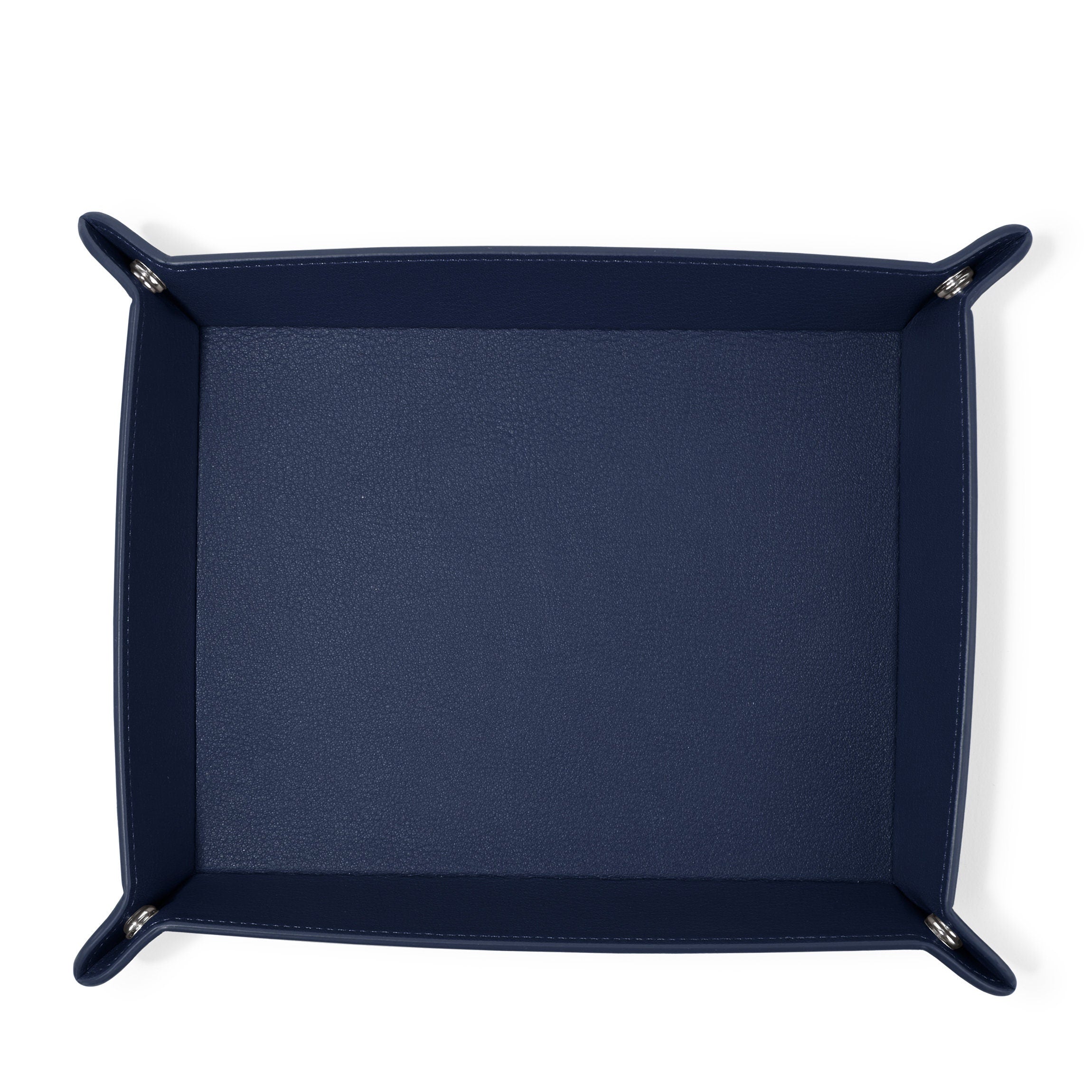 Premium Rectangle Valet Tray for Keys & Wallet - Navy Blue Organizer for Entryway, Dresser & Nightstand | Stylish Home Decor Accessory