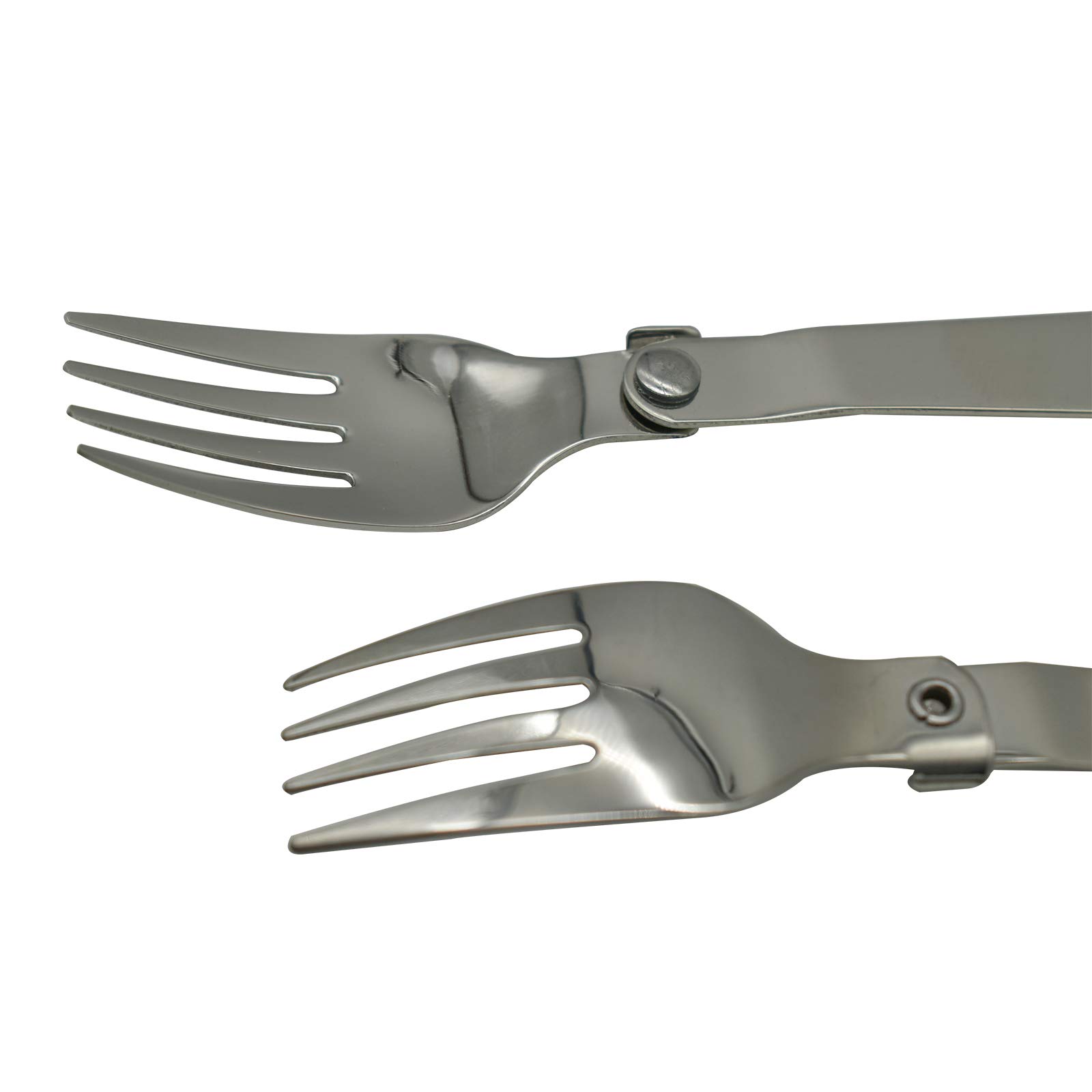 6PCS Foldable Spoon Fork Set - Portable Camping Cutlery with Case | 18/10 (304) Stainless Steel Spork | Multi-Functional Travel Utensils for Hiking, Picnics, Backpacking & Outdoor Adventures | Compact Tableware for Camping, Survival Kits & On-the-Go Meals