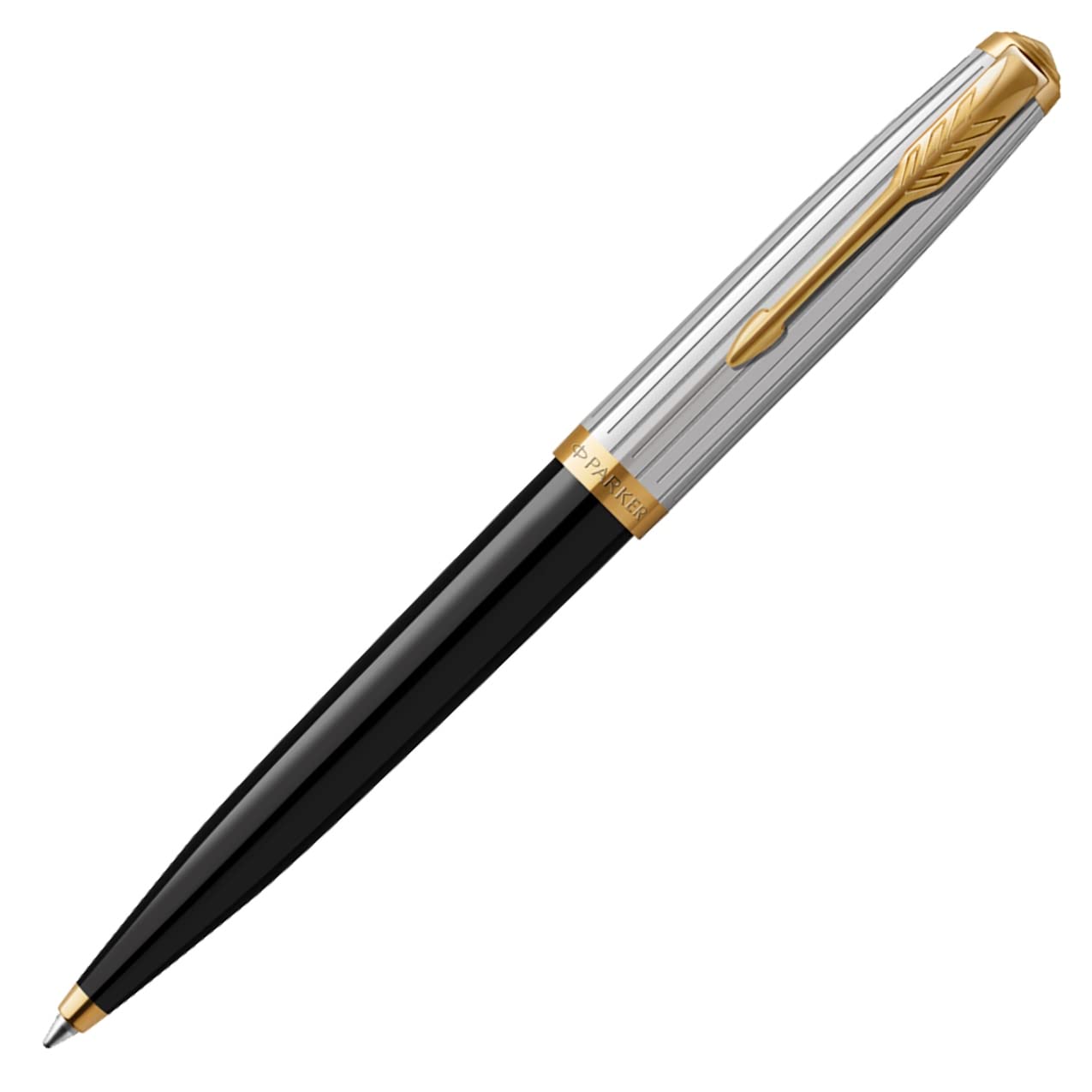 PARKER 2169133 Ballpoint Pen 51 Modern Heritage Black GT Medium Point Oil-Based Ink - Premium Gift Boxed Writing Pen for Office, Business & Everyday Use