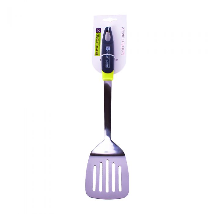 Stainless Steel Slotted Turner with ABS Handle - Perfect for Flipping Pancakes, Burgers & Eggs in the Kitchen