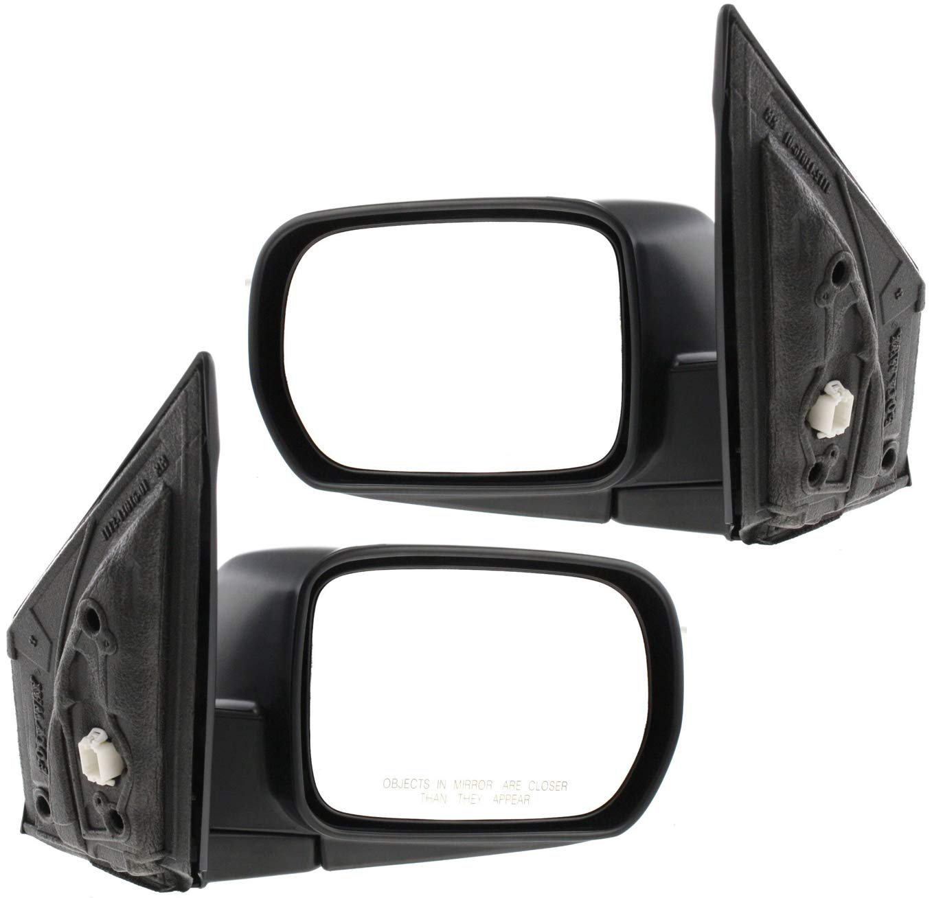2003-2008 Honda Pilot Power Heated Side Mirrors - Driver & Passenger Side - Kool Vue Paintable Auto Replacement Mirrors for Winter Driving & Enhanced Visibility