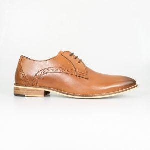 Premium Cavani John Tan Men's Genuine Leather Dress Shoes - Comfortable Business Formal & Wedding Shoes for Office, Parties & Special Occasions