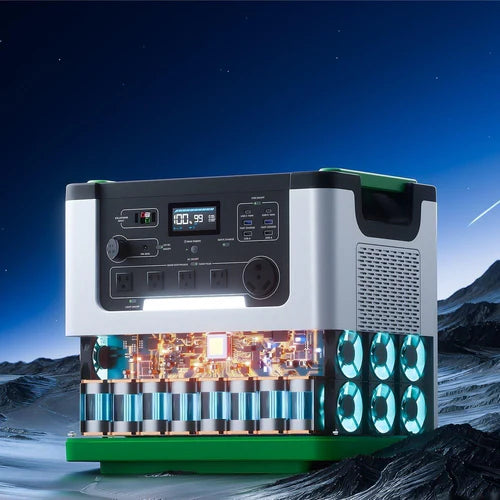 Natures Generator 2 x Lithium 3600 Battery with 4 x 410W Monocrystalline Solar Panels + Transfer Switch (240V/7.2kW) - Perfect for Home Backup Power, Off-Grid Living & Emergency Power Supply
