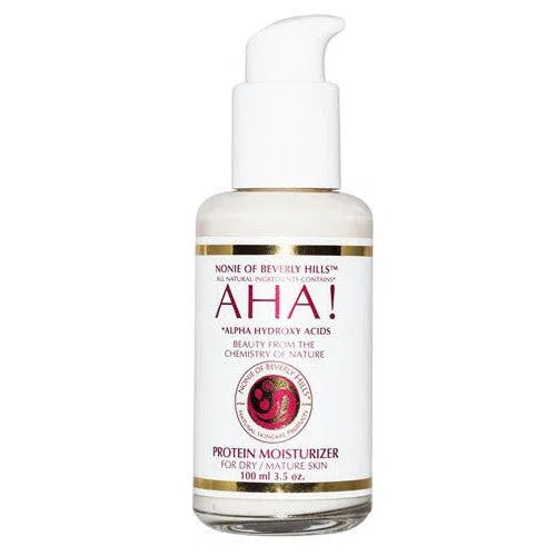 Nonie of Beverly Hills AHA Protein Moisturizer - Hydrating Face Cream with Alpha Hydroxy Acid for Glowing Skin | Day & Night Moisturizer for Dry, Sensitive Skin | Perfect for Daily Skincare Routine & Anti-Aging Care