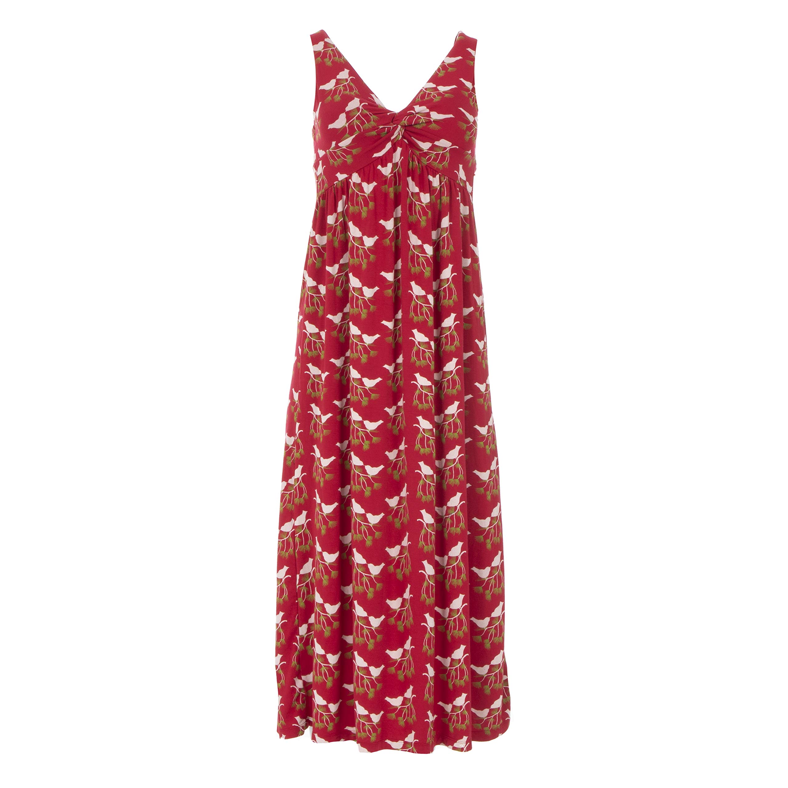 KICKEE Women's Soft Print Nightgown - Comfortable Sleepwear with Simple Twist Design for Cozy Nights & Relaxing at Home