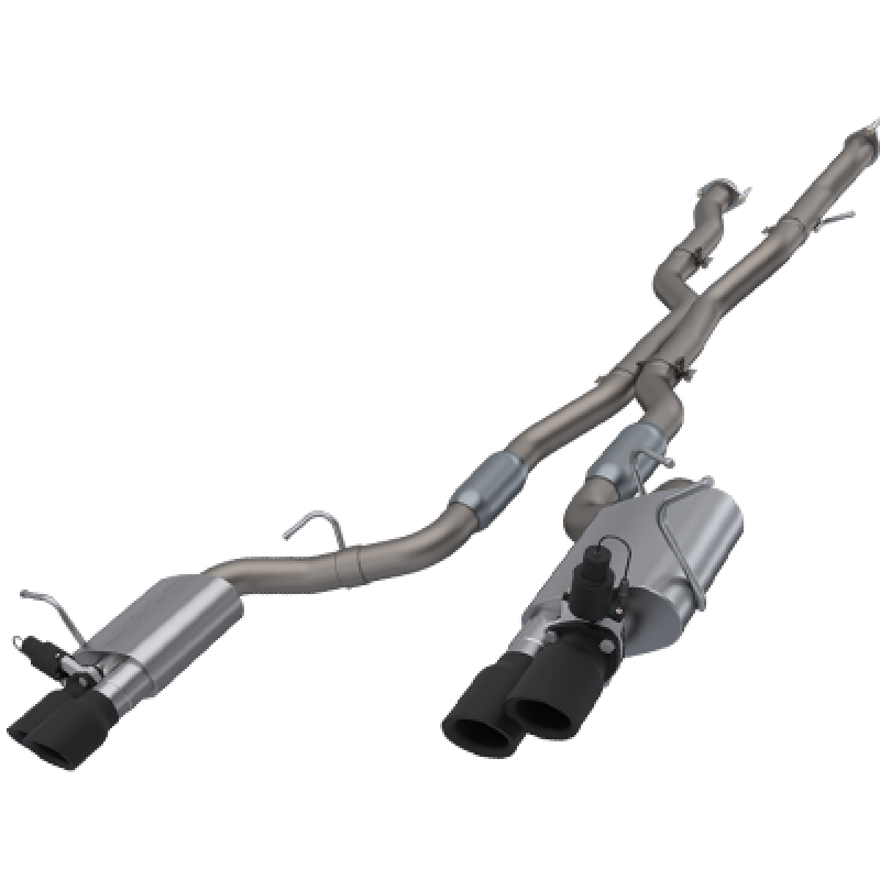 2018-2022 Jeep Grand Cherokee Trackhawk QTP Screamer Cat-Back Exhaust System with Black Tips - High Performance Upgrade for Off-Road & Street Racing