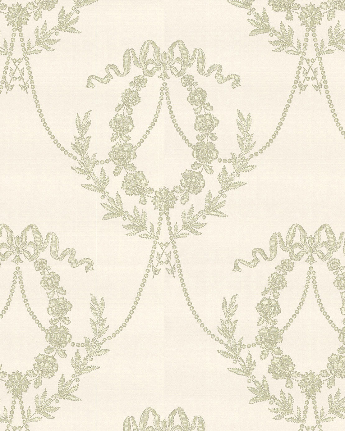 Lim & Handtryck Wallpaper Hovkonditoriet White/Light Green - Perfect for Living Room, Bedroom & Nursery Decor