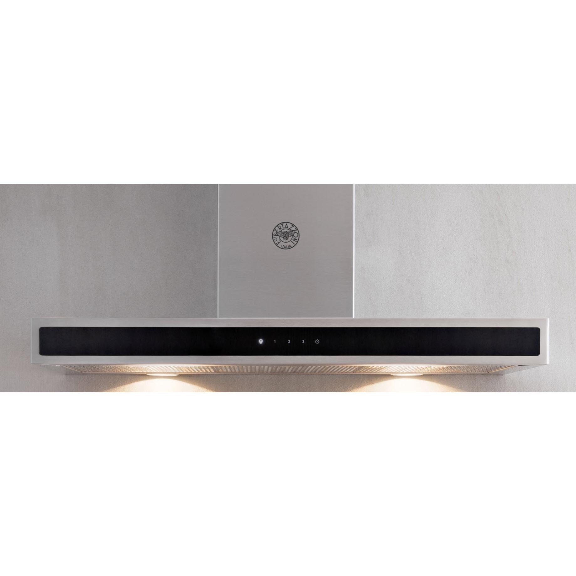 Bertazzoni 30 Inch Professional Series Wall Mount Range Hood with LED Lighting - Stainless Steel Kitchen Vent Hood for Home Cooking & Commercial Use