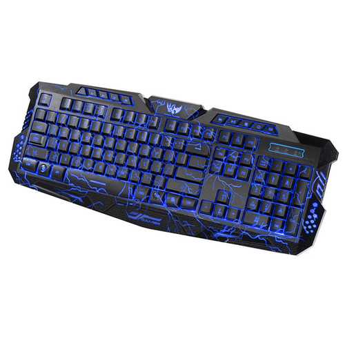A878 Wired Gaming Keyboard - RGB Backlit, 3 Color Modes, Adjustable Brightness for PC & Laptop Gamers - Perfect for FPS, MOBA & Esports Gaming