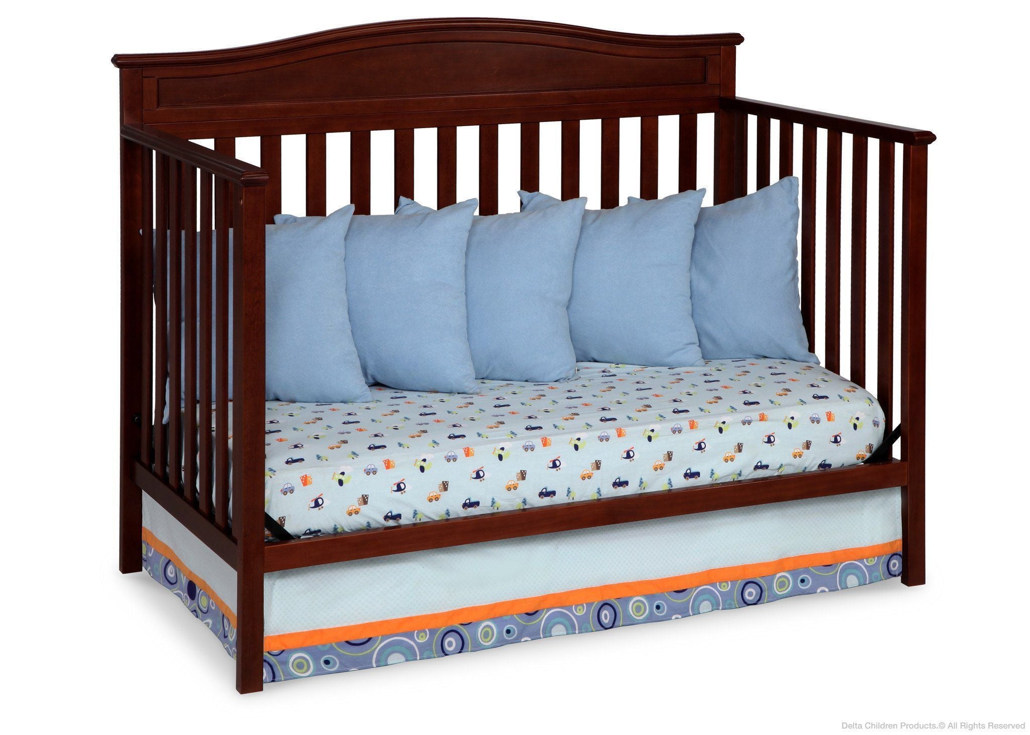 Larkin 4-in-1 Convertible Baby Crib - Toddler Bed, Daybed & Full-Size Bed - Safe & Stylish Nursery Furniture for Newborns to Teens - Perfect for Bedrooms, Daycare & Guest Rooms