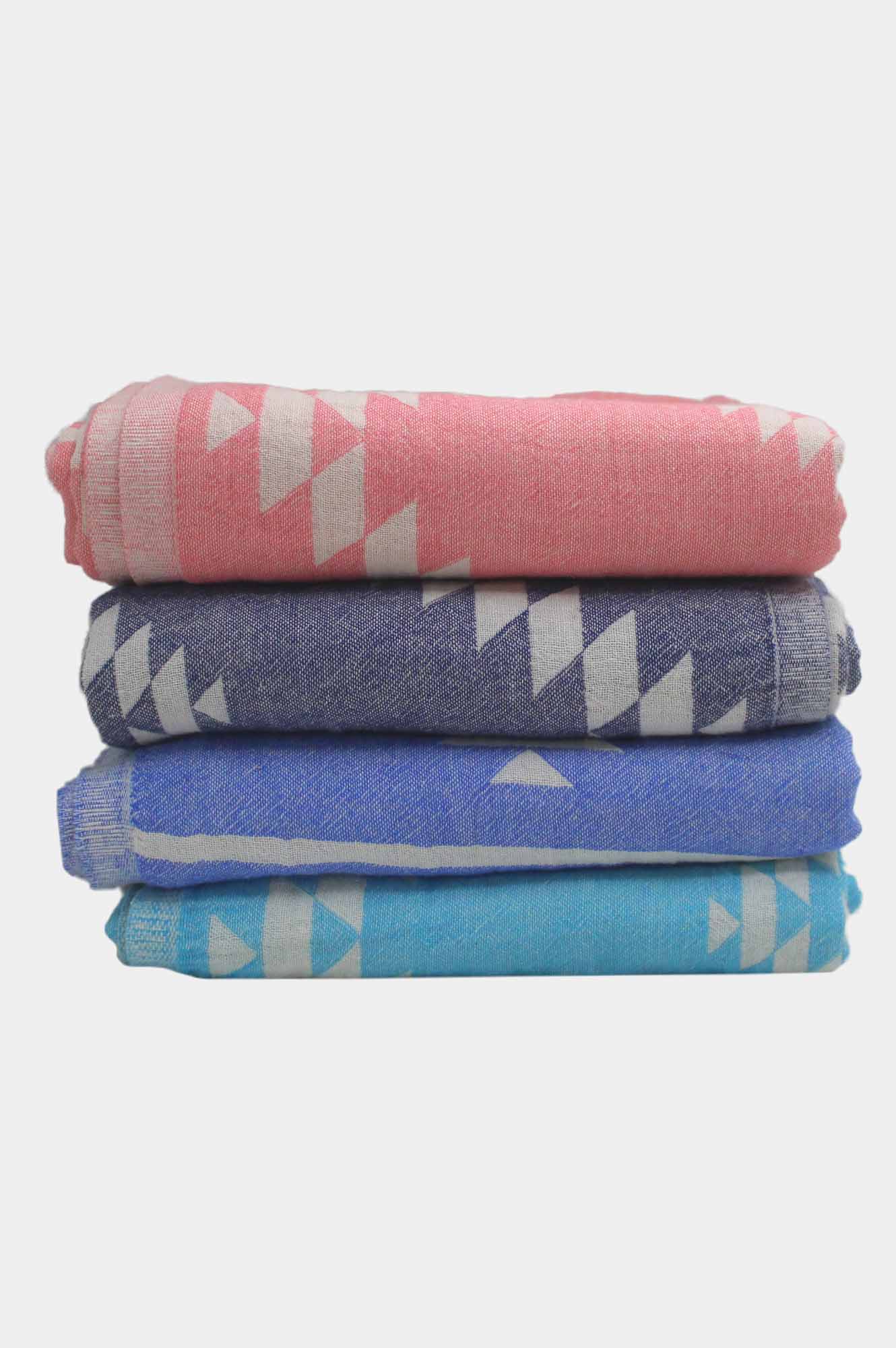Premium Greek Pestemal Absorbent Towels - Soft & Quick-Drying, Turquoise Blue - Perfect for Beach, Yoga, Travel & Spa